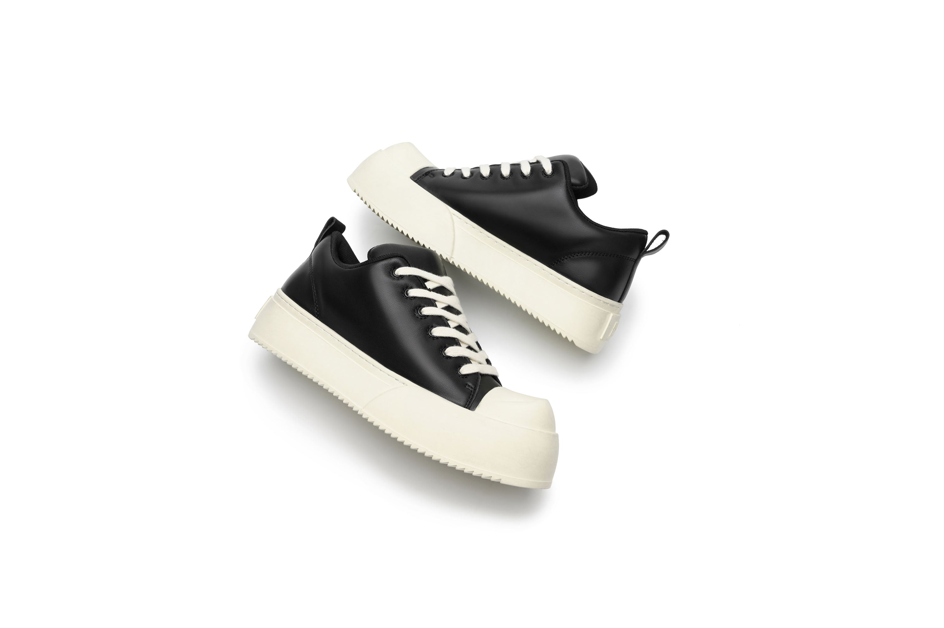 KREATE Rubber-Toe Jumbo Leather Sneaker