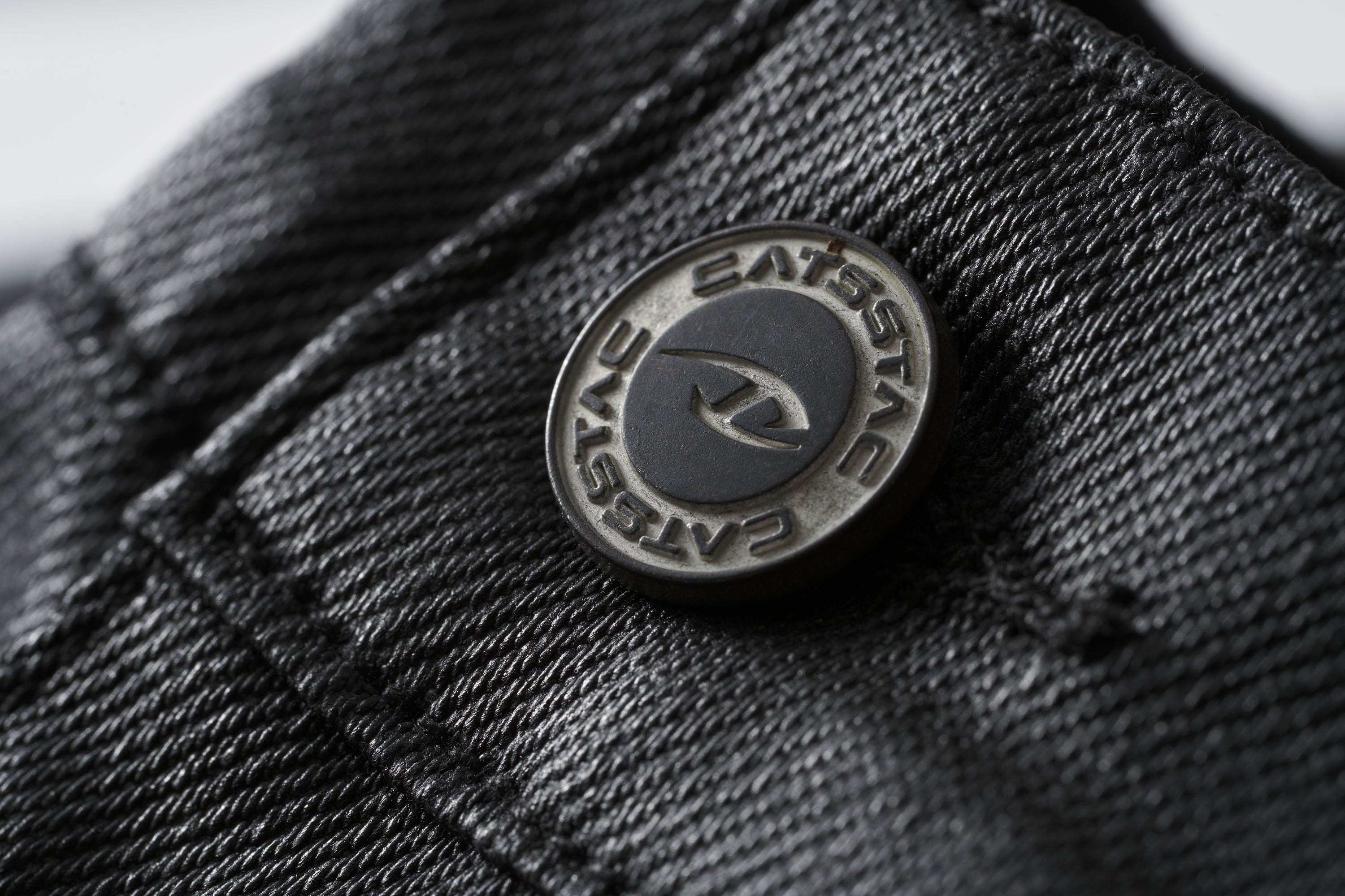 CATSSTAC Waxed Panelled Crinkled Jeans, premium urban and streetwear designers apparel on PROJECTISR.com, CATSSTAC
