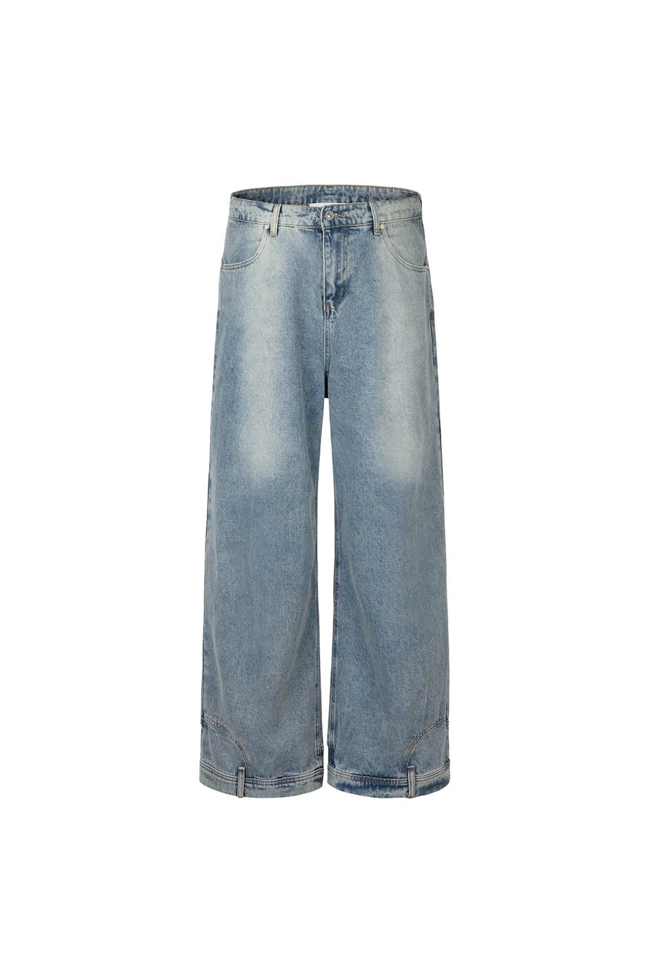 KREATE Inverted Deconstructed Baggy Jeans, premium urban and streetwear designers apparel on PROJECTISR.com, KREATE