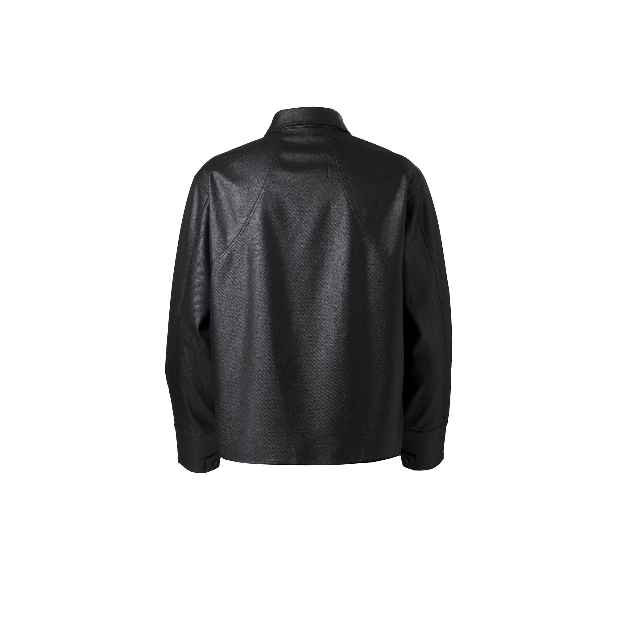 CATSSTAC Waxed Faux Leather Panel Jacket, premium urban and streetwear designers apparel on PROJECTISR.com, CATSSTAC