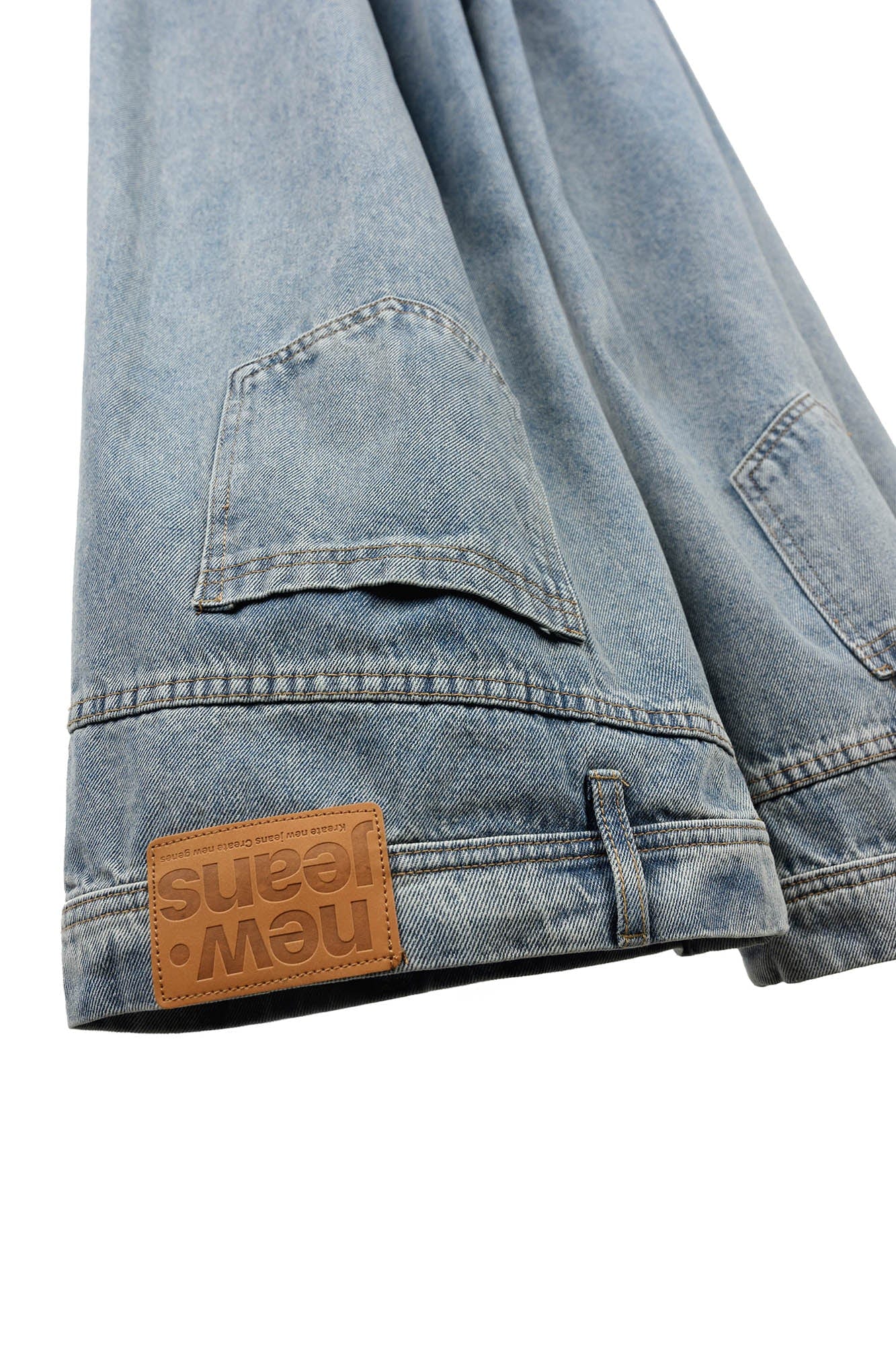 KREATE Inverted Deconstructed Baggy Jeans, premium urban and streetwear designers apparel on PROJECTISR.com, KREATE