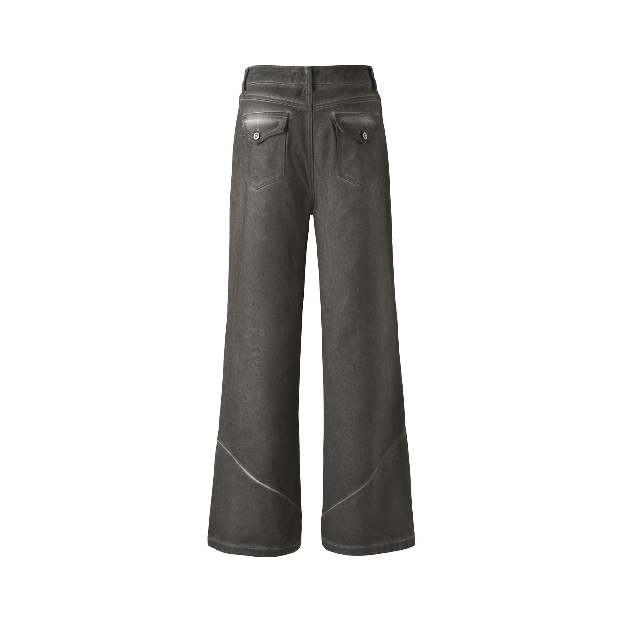 CATSSTAC Crosscut Washed Denim Pants, premium urban and streetwear designers apparel on PROJECTISR.com, CATSSTAC