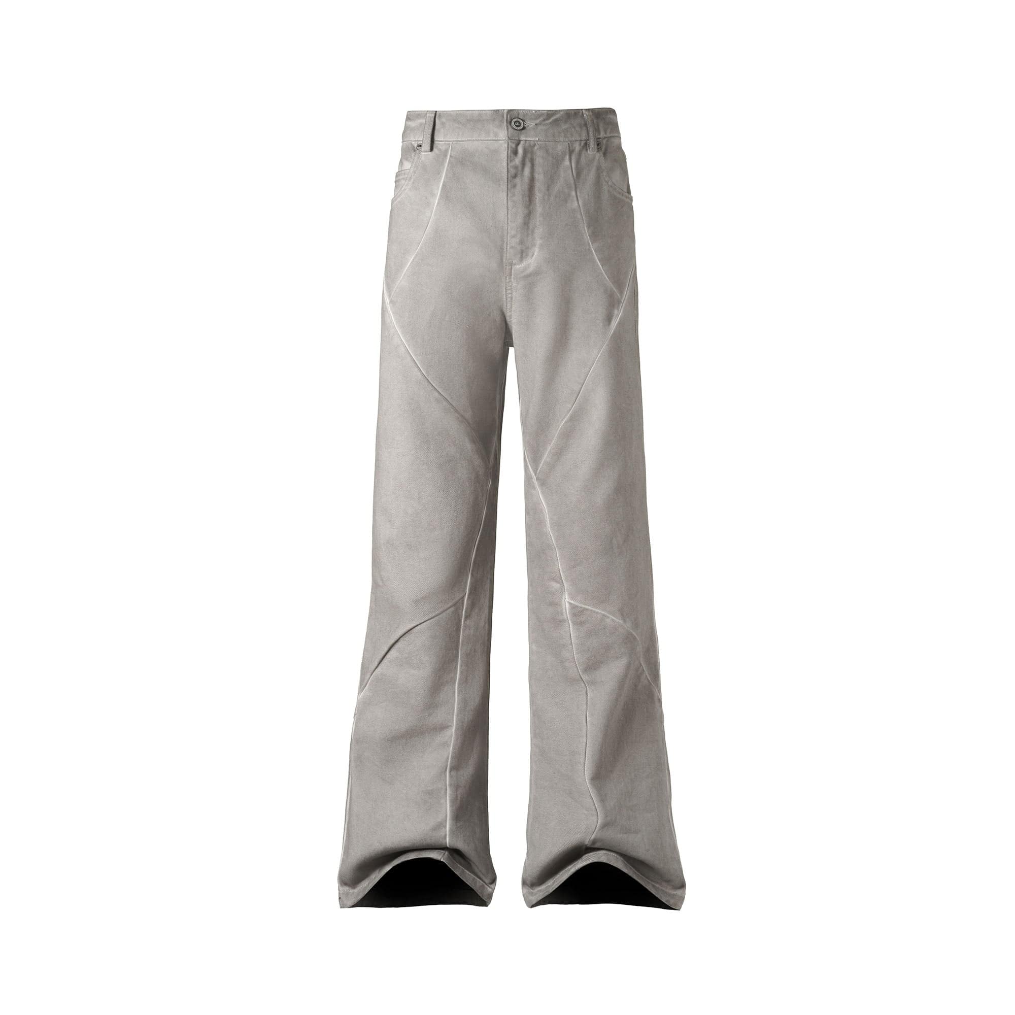CATSSTAC Crosscut Washed Denim Pants, premium urban and streetwear designers apparel on PROJECTISR.com, CATSSTAC