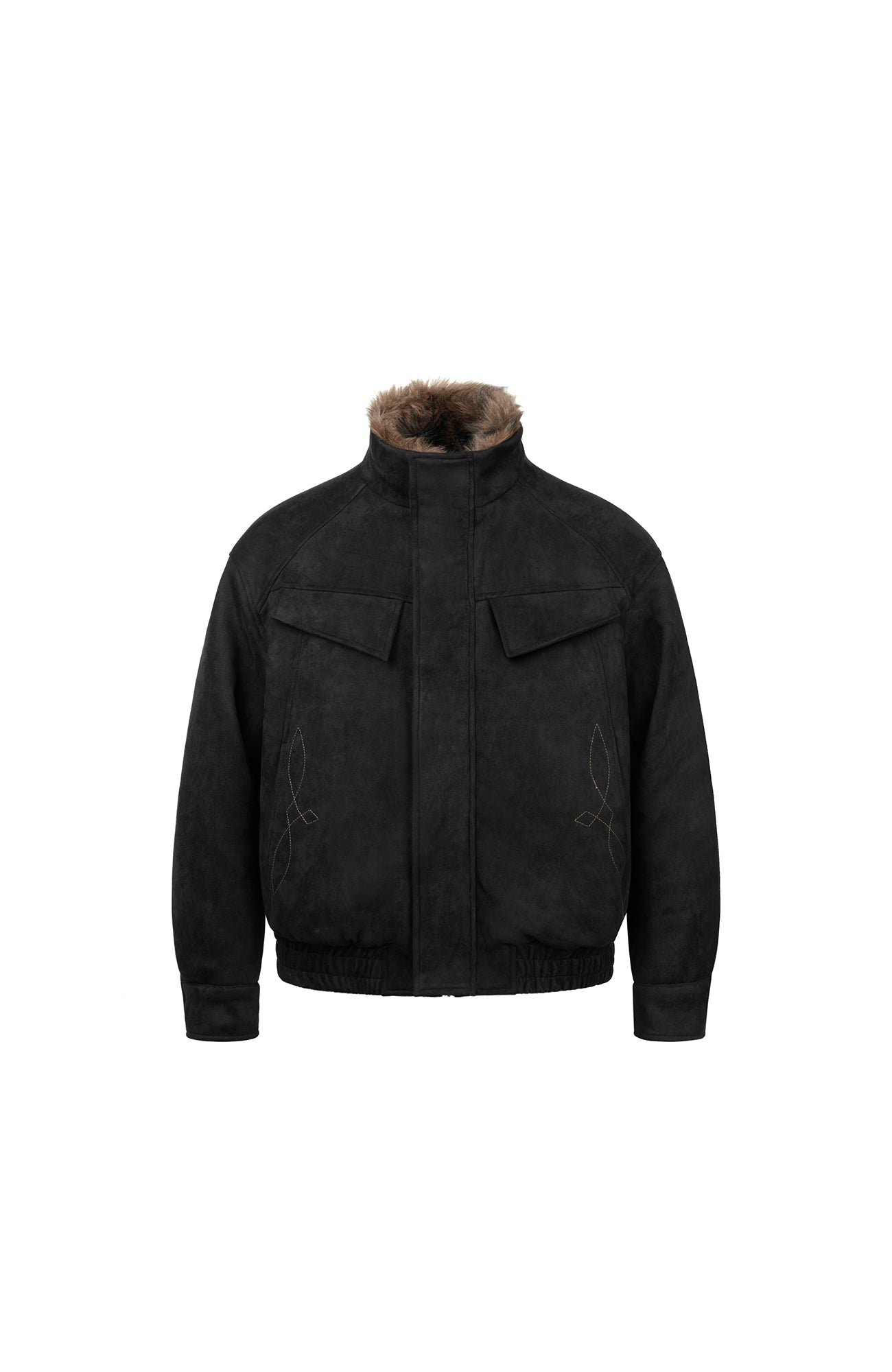 OKAYTHXBYE Faux Fur-Lined Utility Bomber, premium urban and streetwear designers apparel on PROJECTISR.com, OKAYTHXBYE