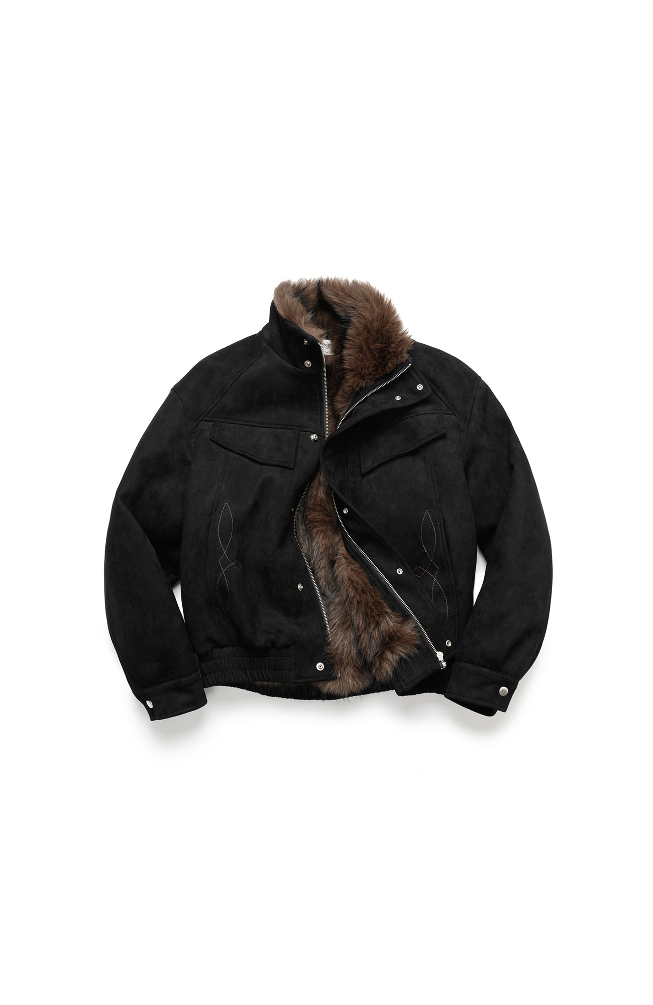 OKAYTHXBYE Faux Fur-Lined Utility Bomber, premium urban and streetwear designers apparel on PROJECTISR.com, OKAYTHXBYE
