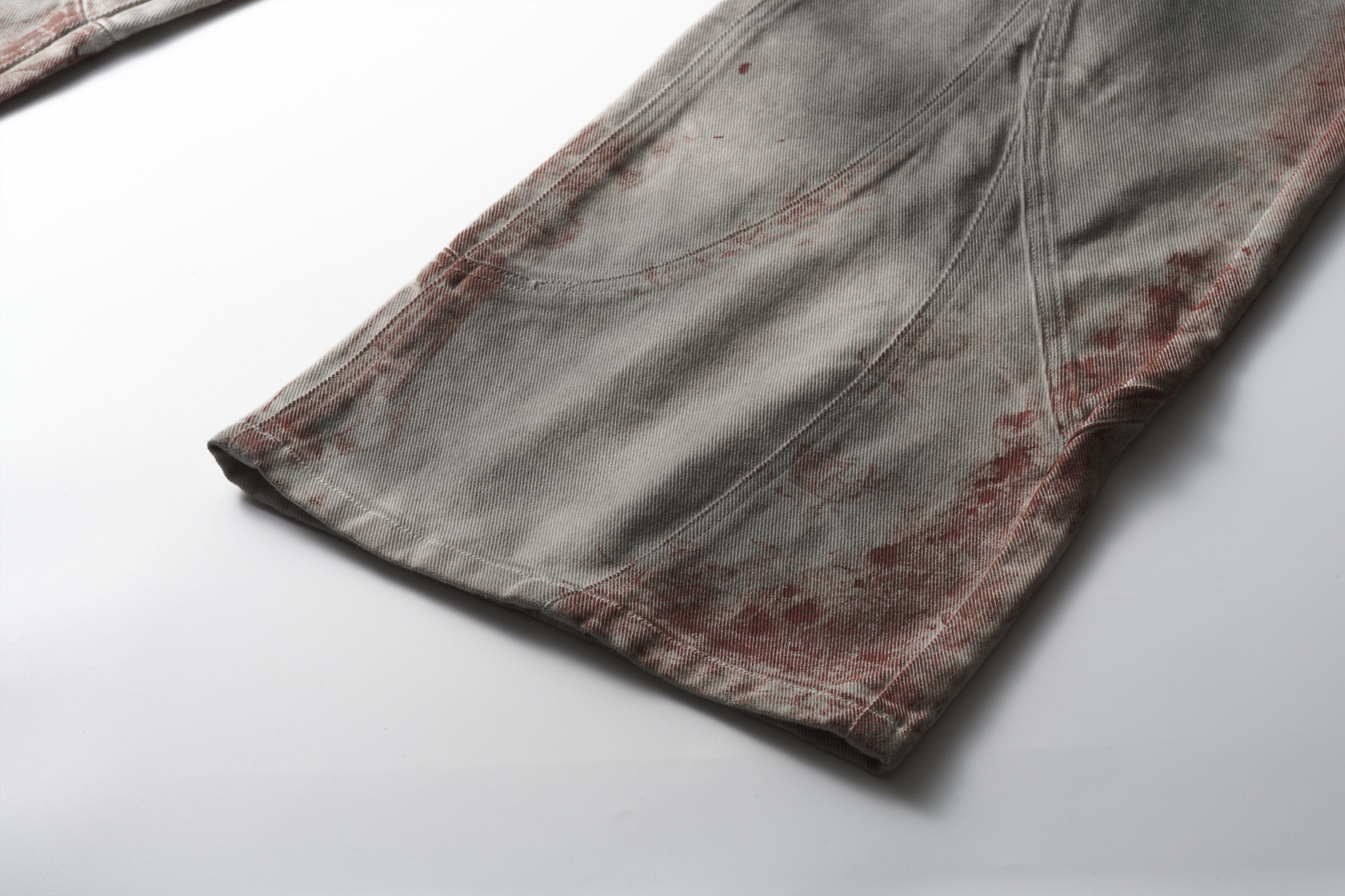 CATSSTAC Rusted Deconstructed Wide-Leg Jeans, premium urban and streetwear designers apparel on PROJECTISR.com, CATSSTAC
