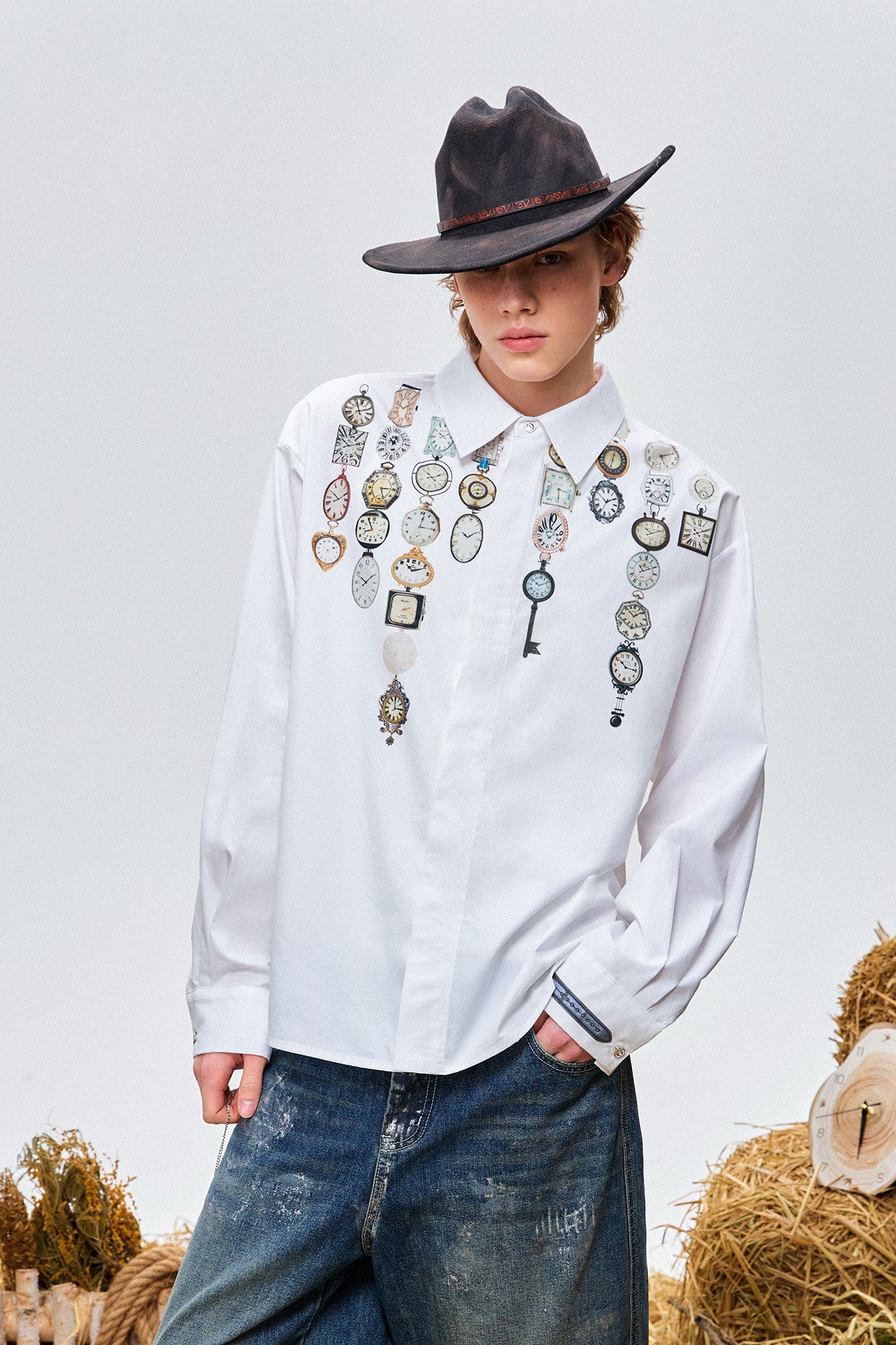 OIPWORD Watch Graphic Long-Sleeve Shirt, premium urban and streetwear designers apparel on PROJECTISR.com, OIPWORD