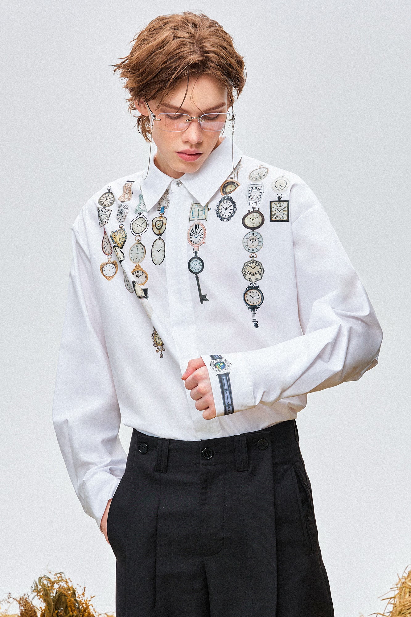 OIPWORD Watch Graphic Long-Sleeve Shirt, premium urban and streetwear designers apparel on PROJECTISR.com, OIPWORD