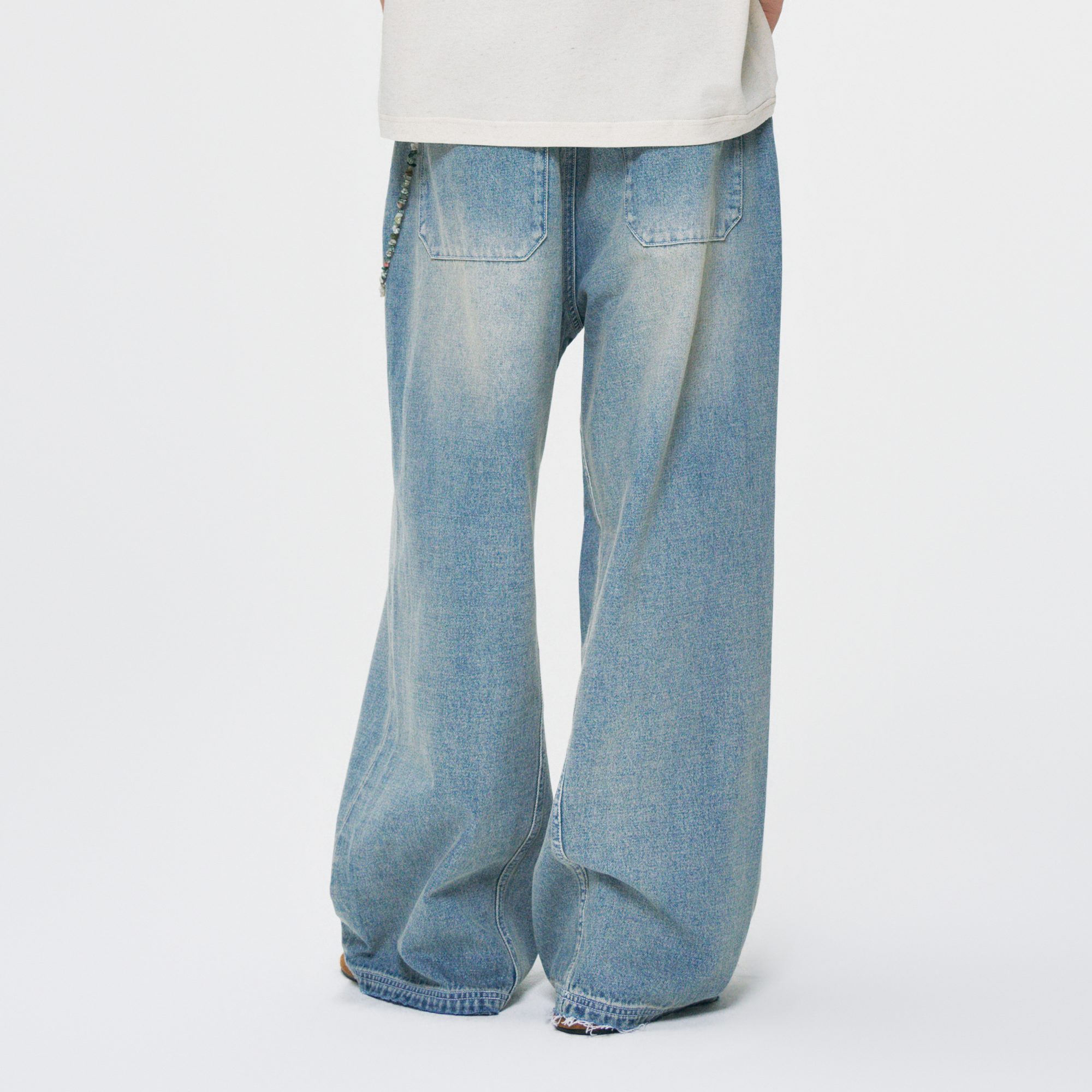 GONGHE REPUB Essential Washed Straight-Leg Jeans, premium urban and streetwear designers apparel on PROJECTISR.com, GONGHE REPUB