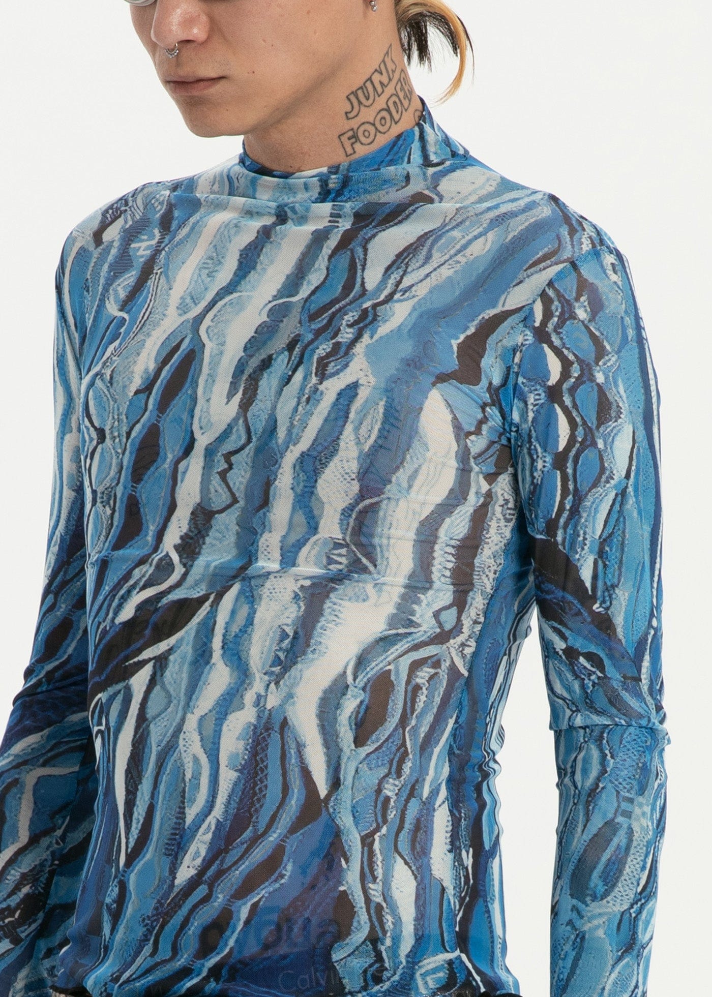 RTVG Abstract Striped Stretchy Slim-Fit L/S Tee, premium urban and streetwear designers apparel on PROJECTISR.com, RTVG