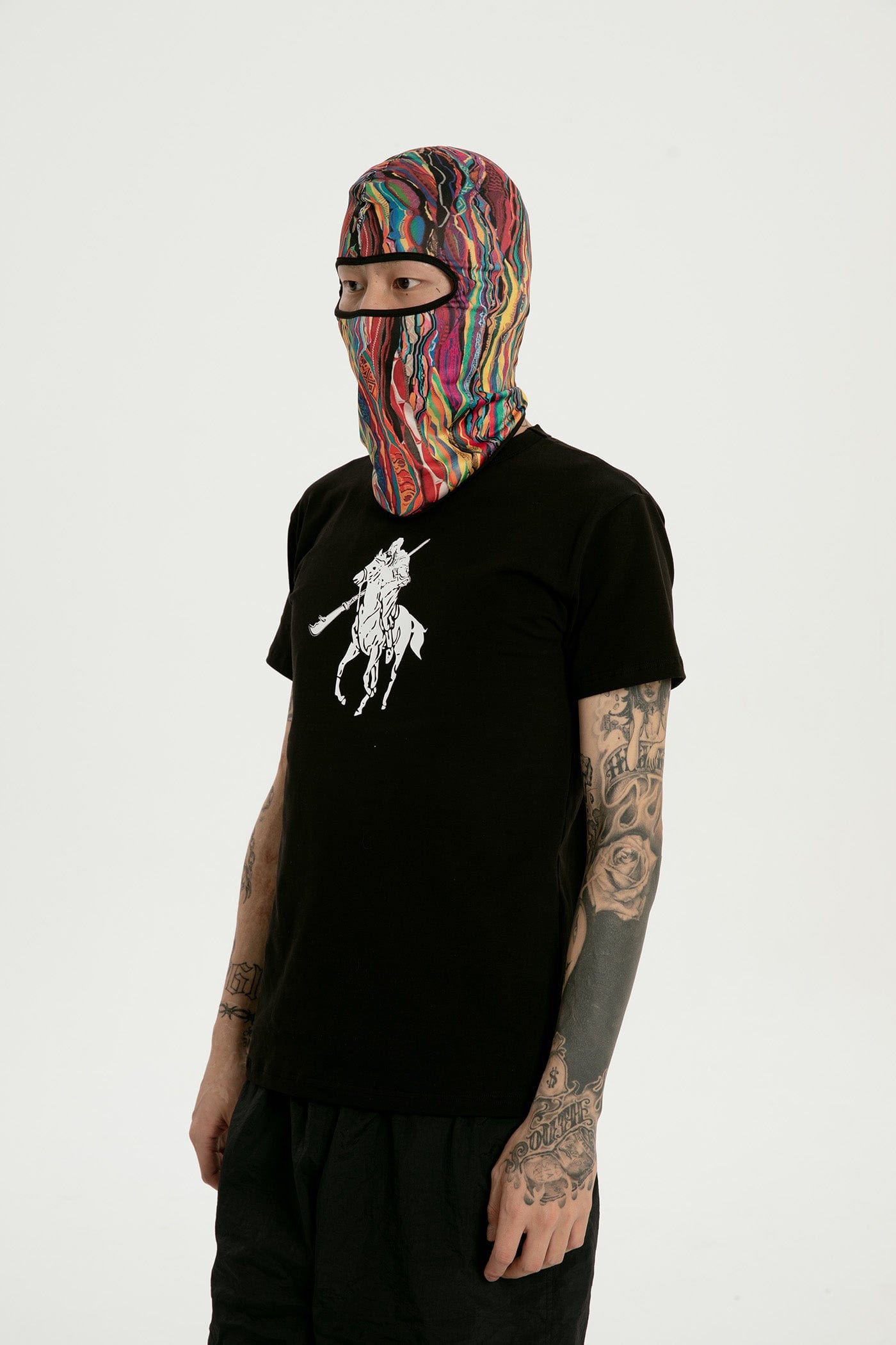 RTVG Abstract Striped UV-Protection Mask, premium urban and streetwear designers apparel on PROJECTISR.com, RTVG