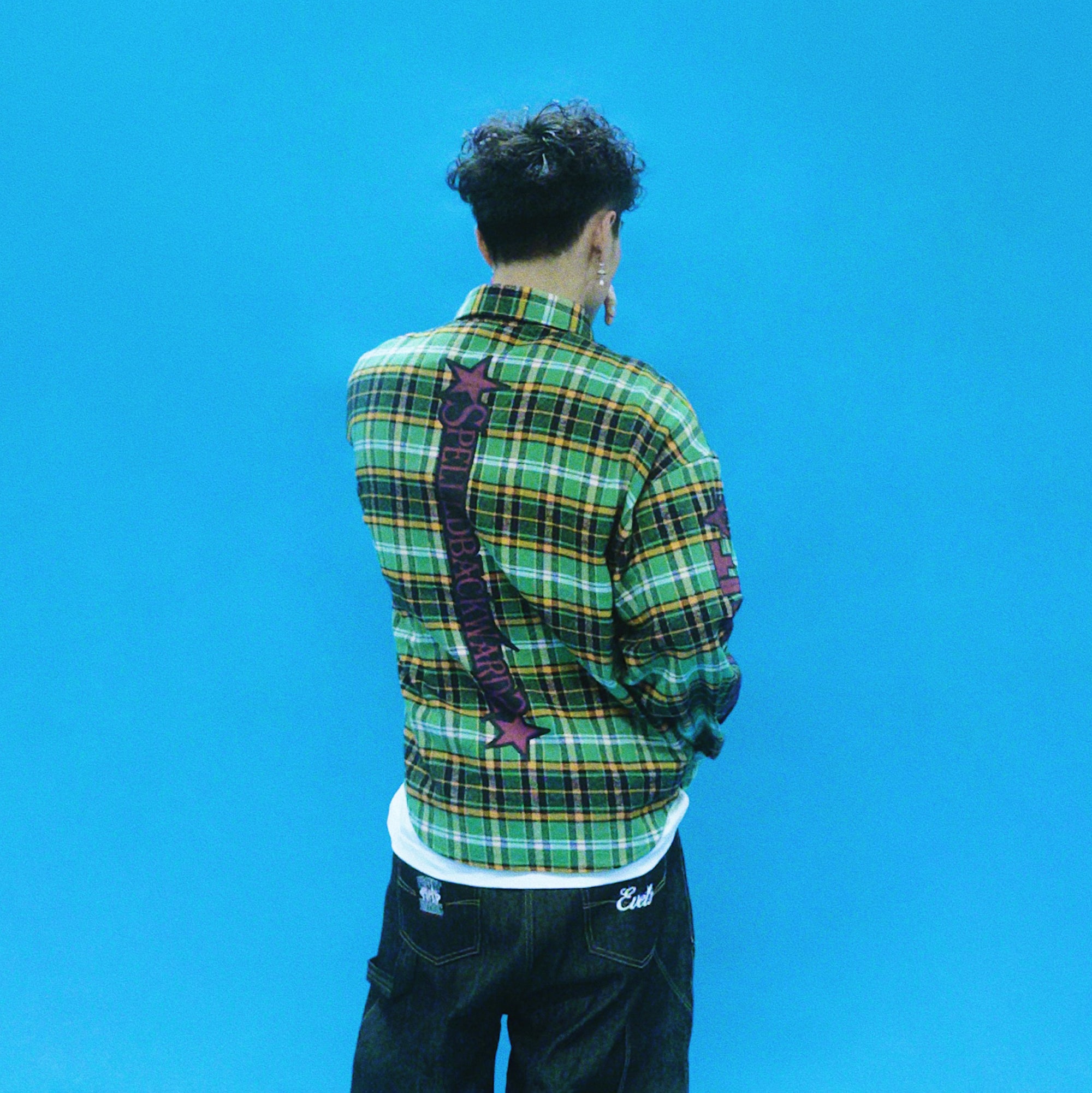 EVETS Colorblock Plaid Graphic Shirt, premium urban and streetwear designers apparel on PROJECTISR.com, EVETS