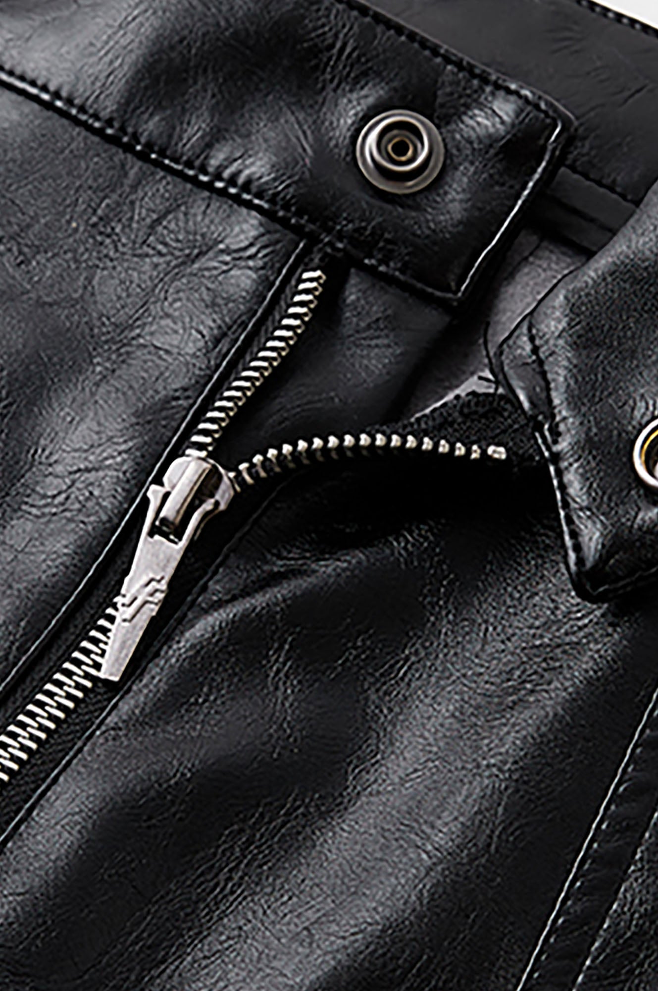 FORFEARTHAT Glossy Panel Zip Hem PU Cargo Pants