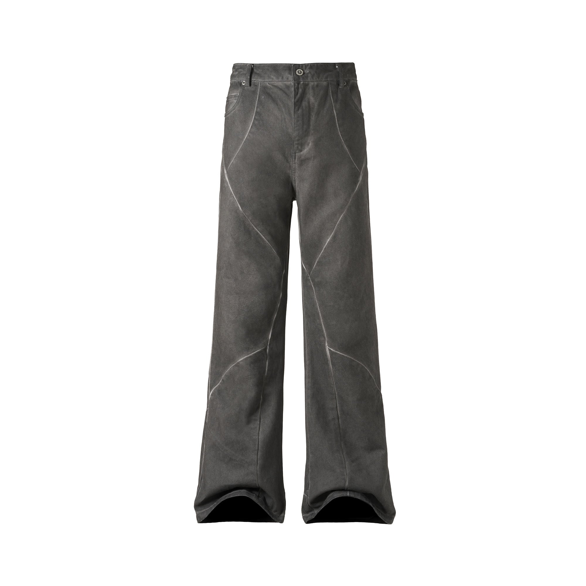 CATSSTAC Crosscut Washed Denim Pants, premium urban and streetwear designers apparel on PROJECTISR.com, CATSSTAC