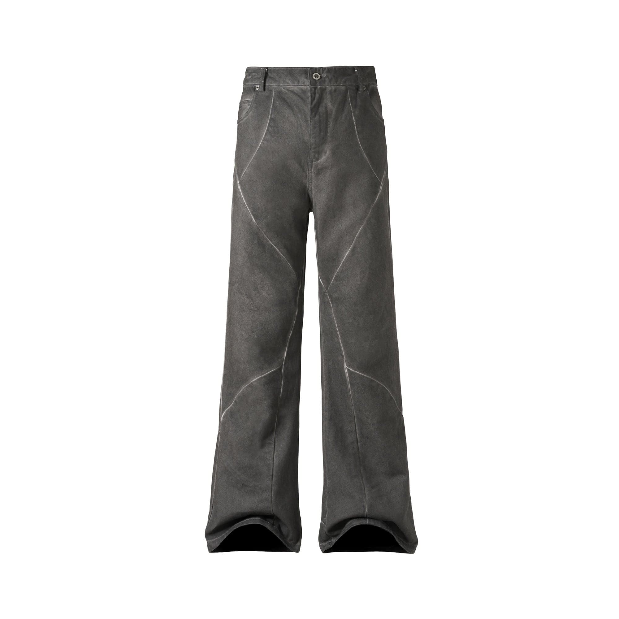 CATSSTAC Crosscut Washed Denim Pants, premium urban and streetwear designers apparel on PROJECTISR.com, CATSSTAC