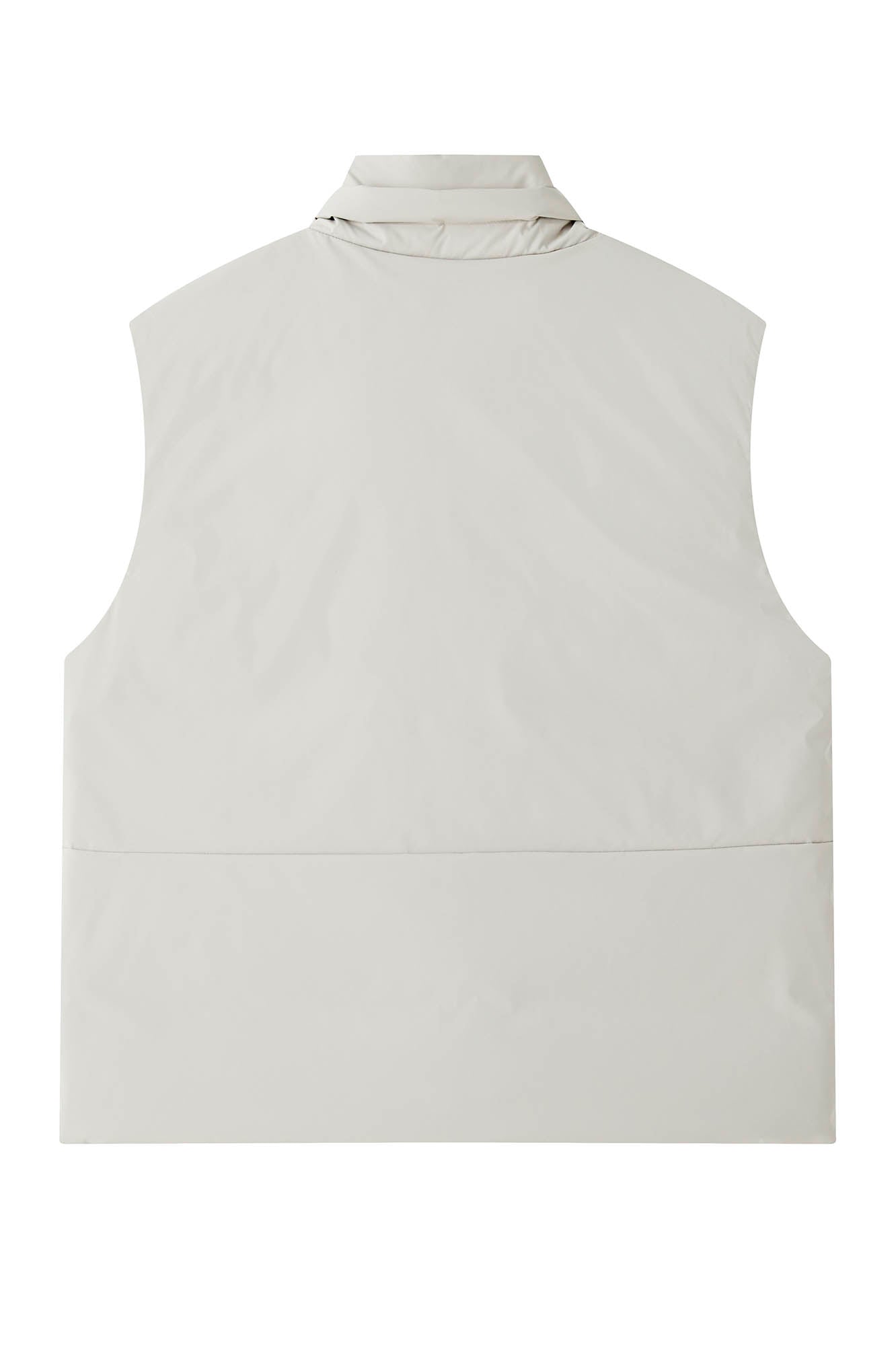 ORGANIC EMOTION Deconstructed Scarf Collar Down Vest, premium urban and streetwear designers apparel on PROJECTISR.com, ORGANIC EMOTION