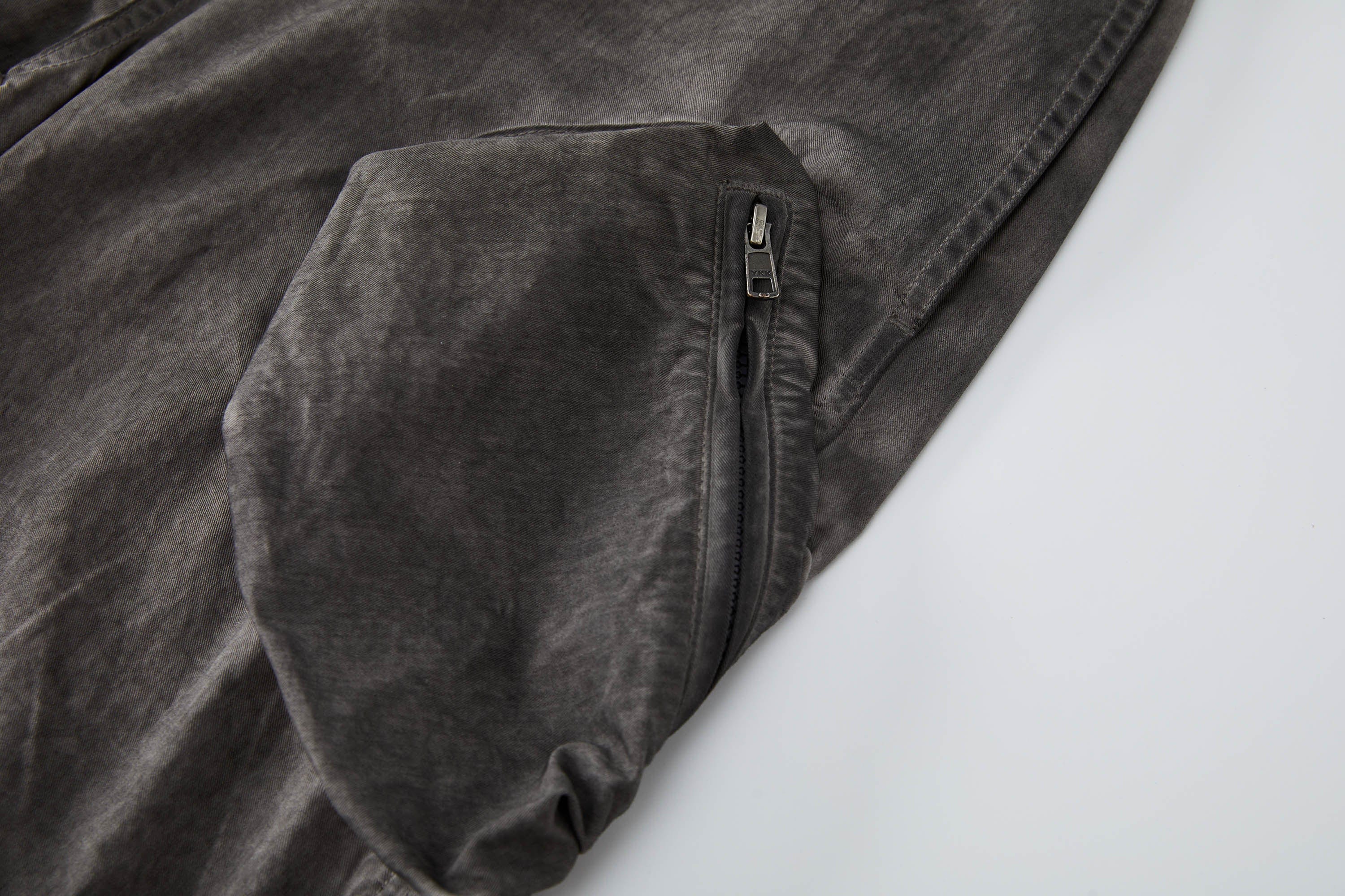 ORGANIC EMOTION Multi-Pocket Crinkled Drawstring Cargo Pants, premium urban and streetwear designers apparel on PROJECTISR.com, ORGANIC EMOTION