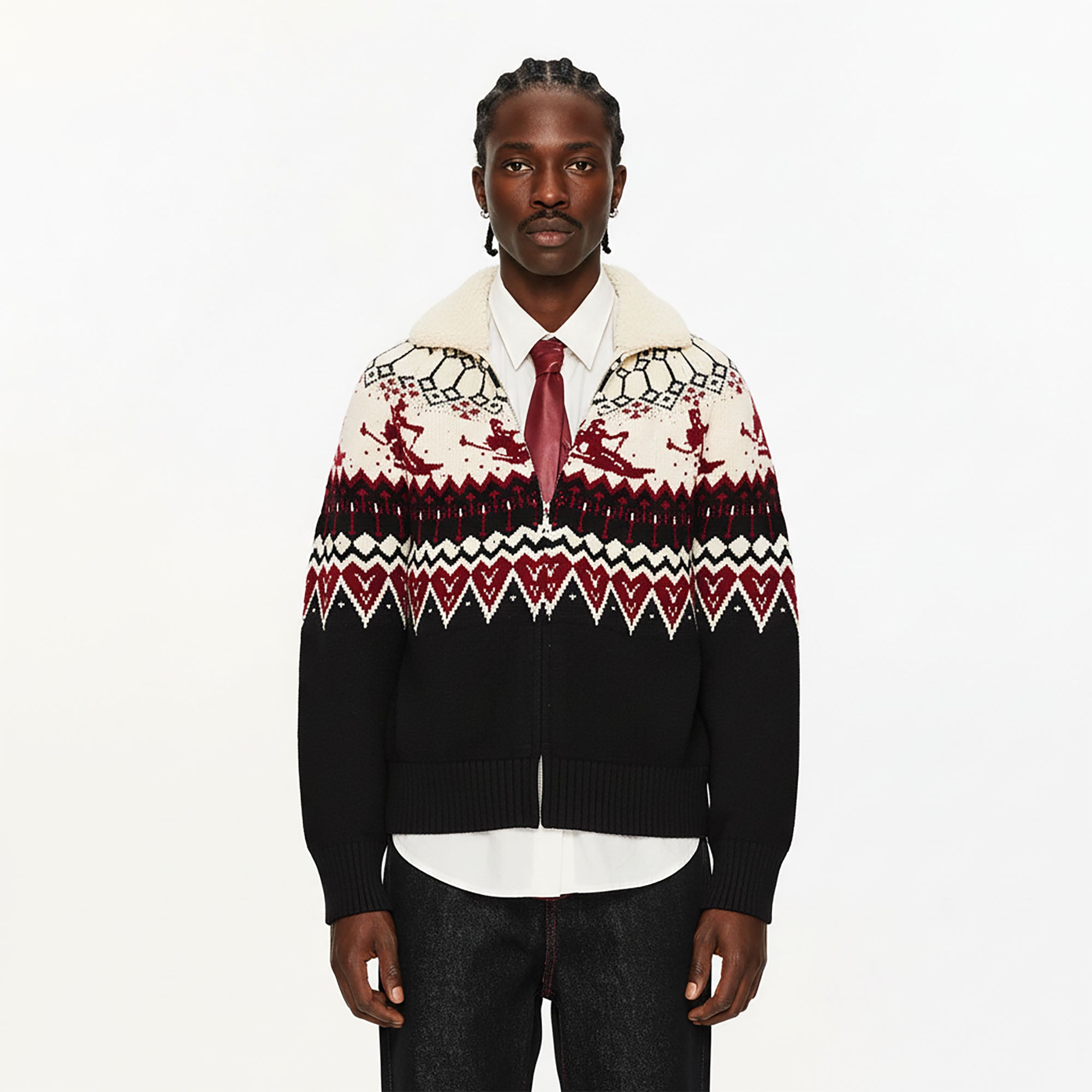 KREATE Christmas Fair Isle Jacquard Knit Jacket