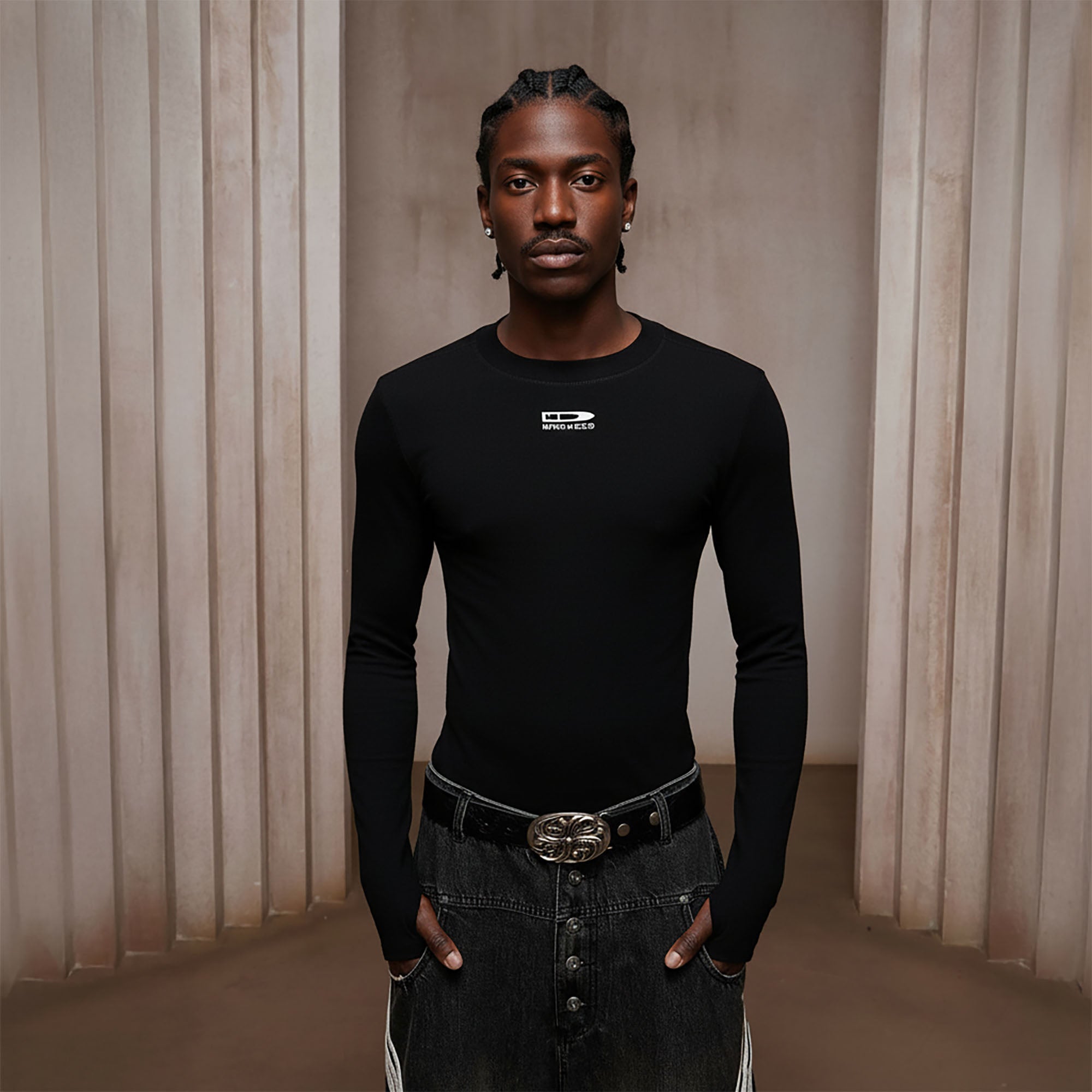 DND4DES Bullet LOGO Graphic Long-Sleeve Tee