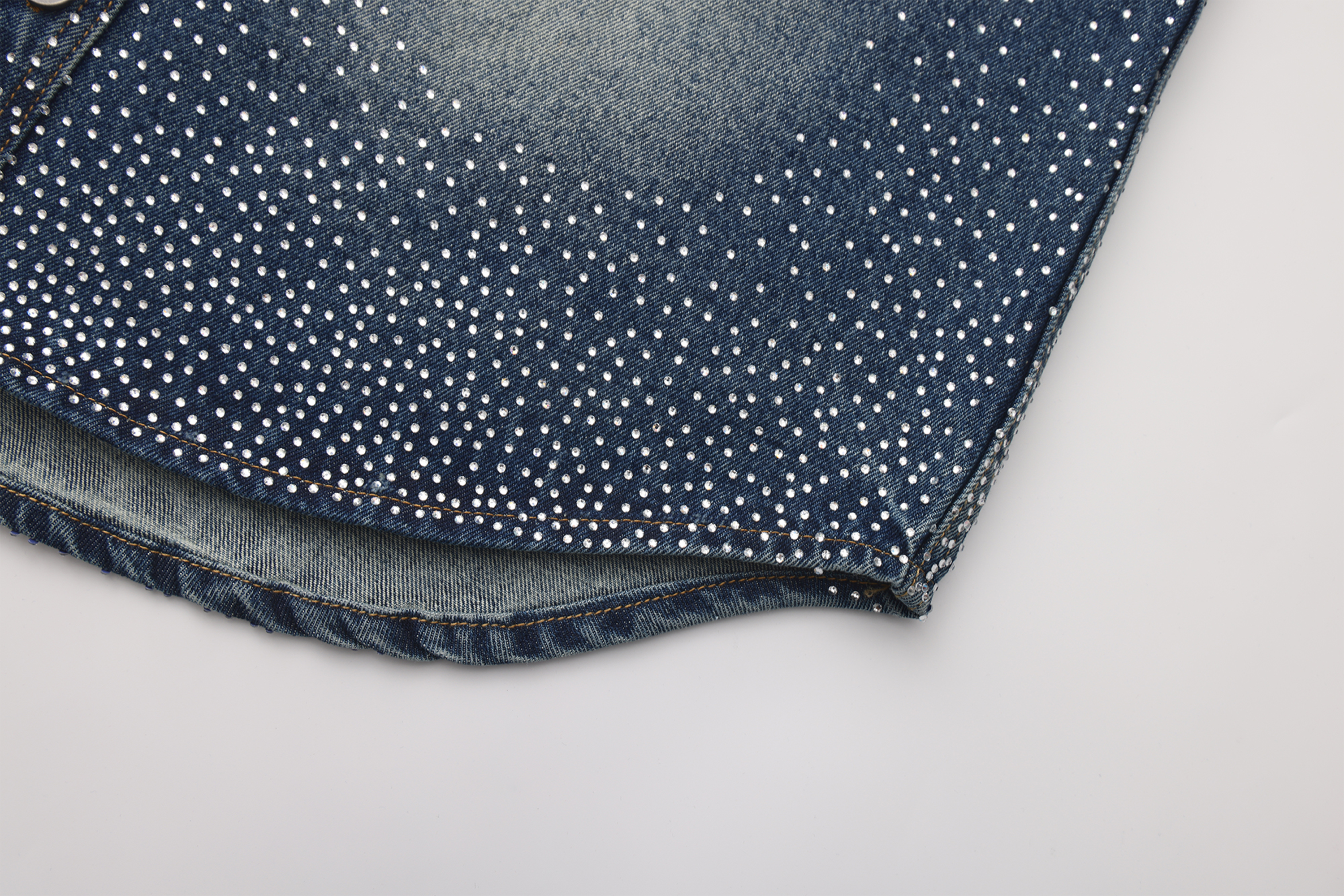 VANN VALRENCE Washed Diamond Denim Shirt Jacket