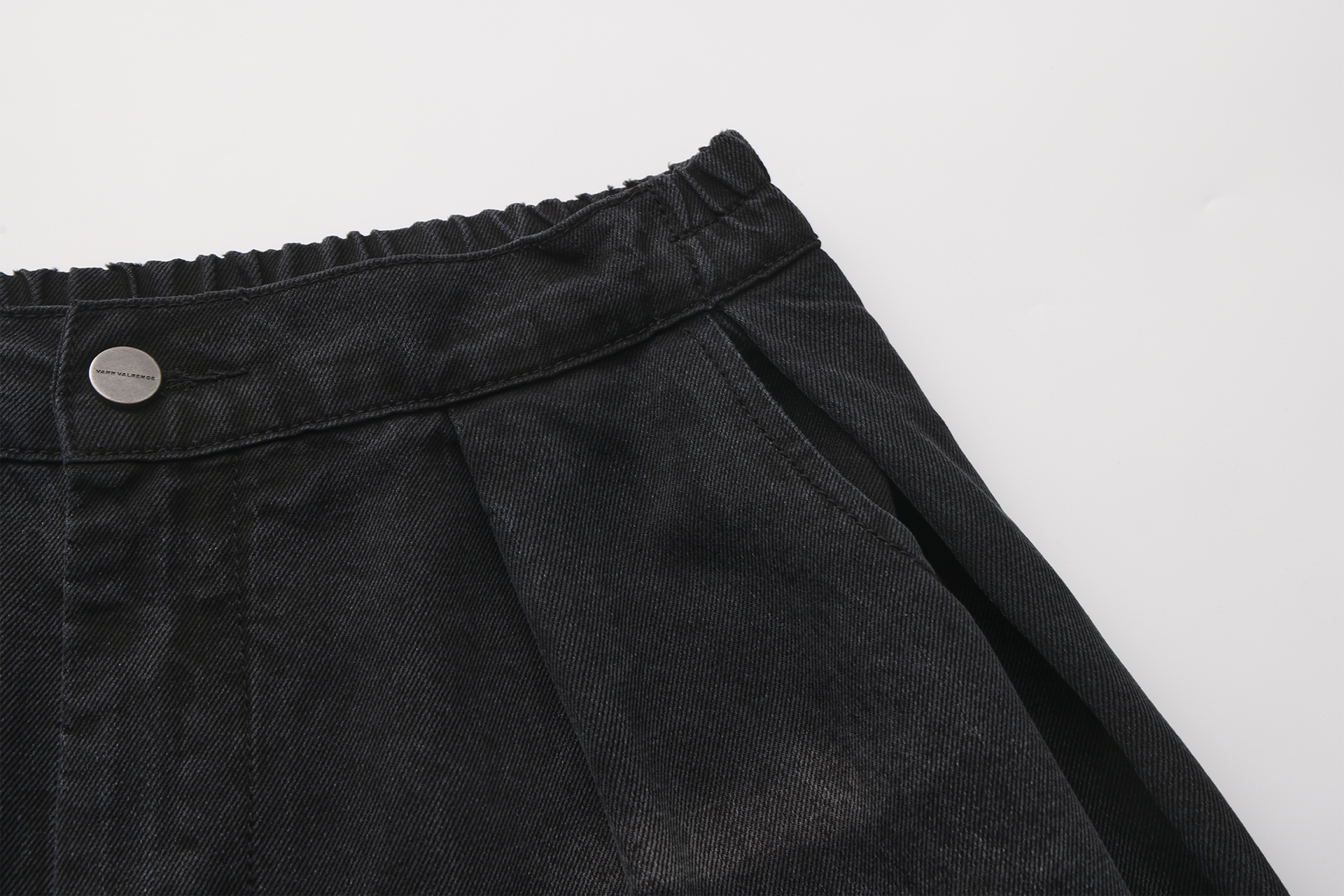 VANN VALRENCE Washed Rivet Tencel Straight-Leg Jeans