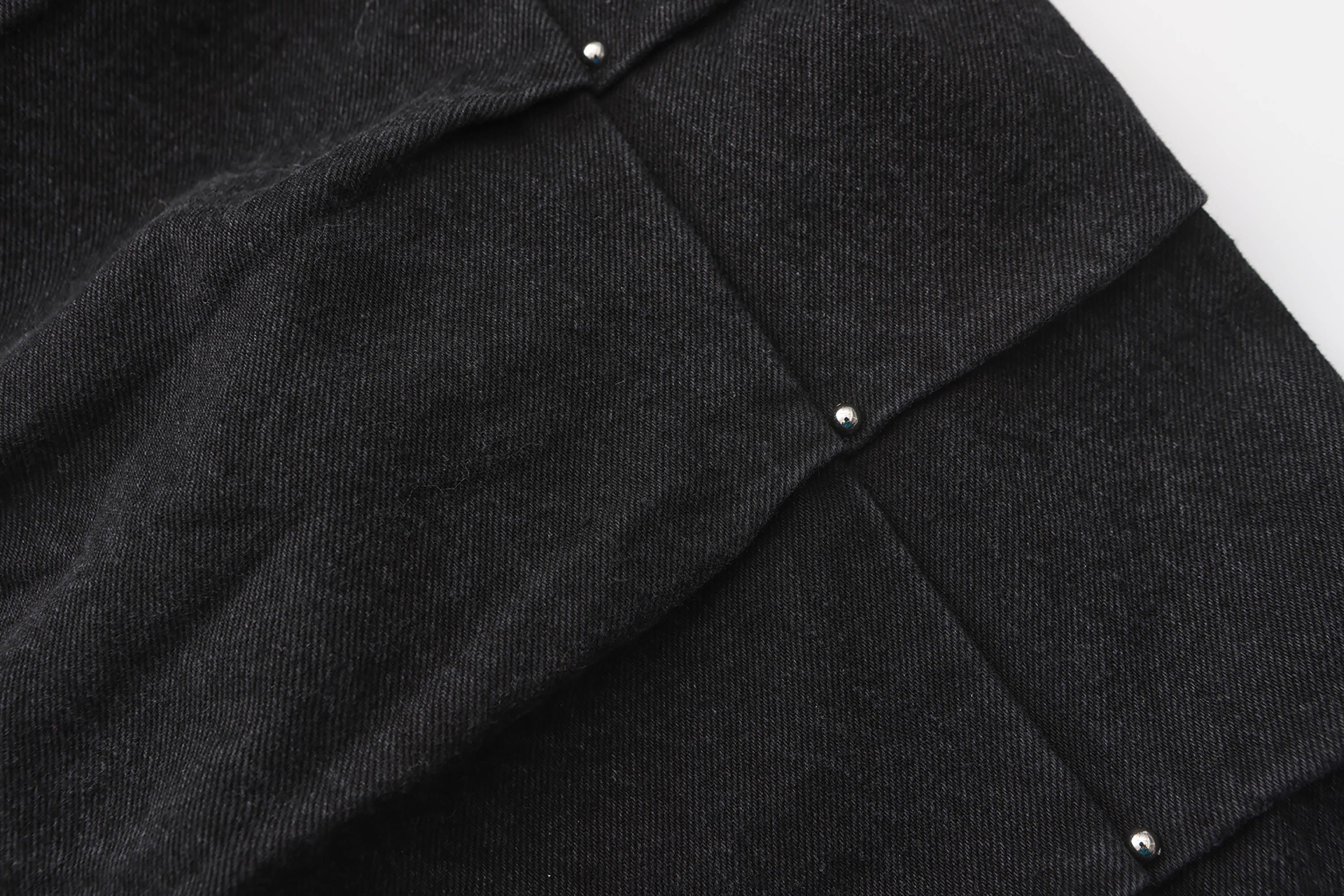 BLACK8MOB Armour Crinkled Rivet Pants, premium urban and streetwear designers apparel on PROJECTISR.com, BLACK8MOB