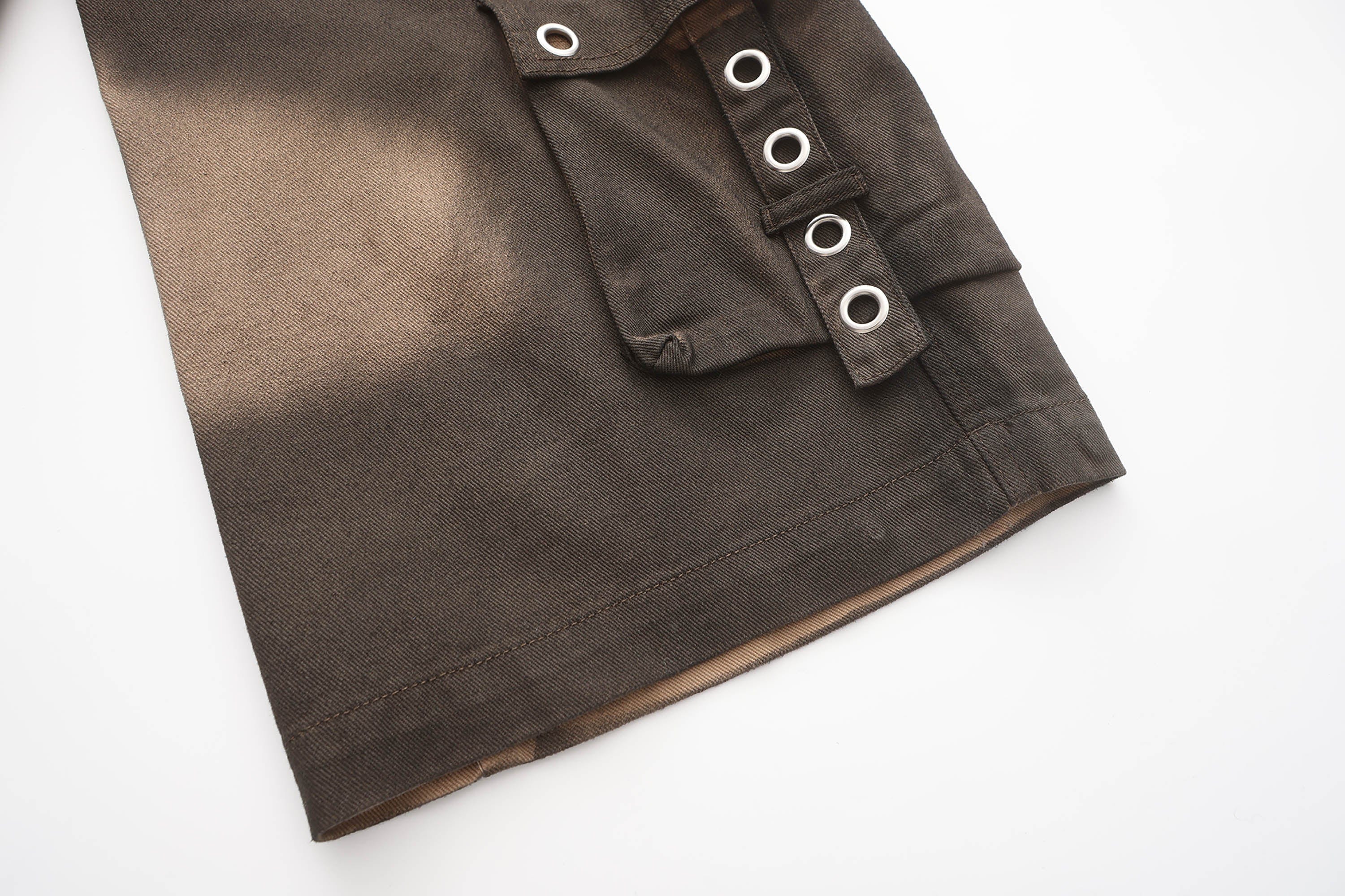 BLACK8MOB Distressed Paneled Multi-Pocket Cargo, premium urban and streetwear designers apparel on PROJECTISR.com, BLACK8MOB