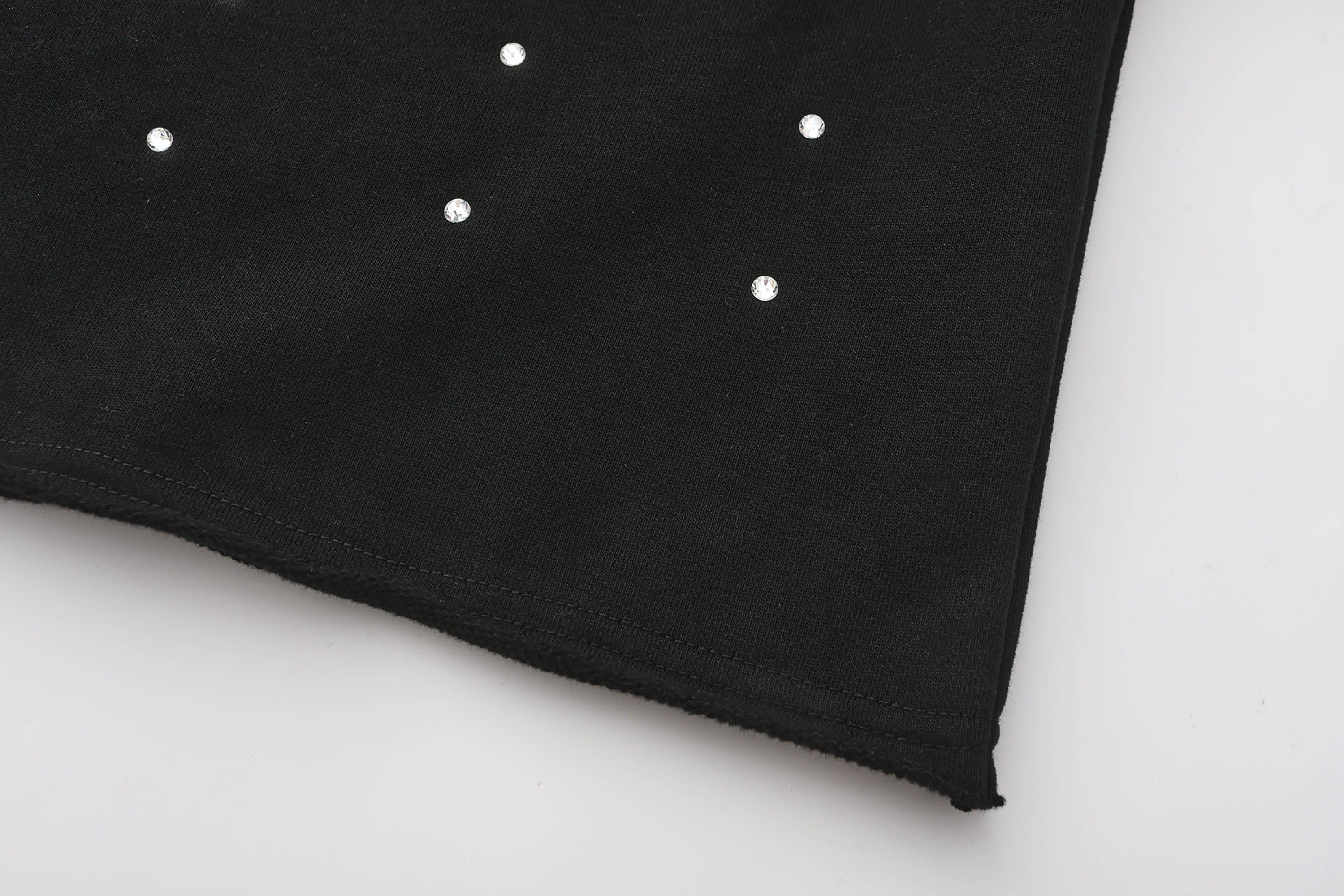 BLACK8MOB Full Studded Cross Hoodie, premium urban and streetwear designers apparel on PROJECTISR.com, BLACK8MOB