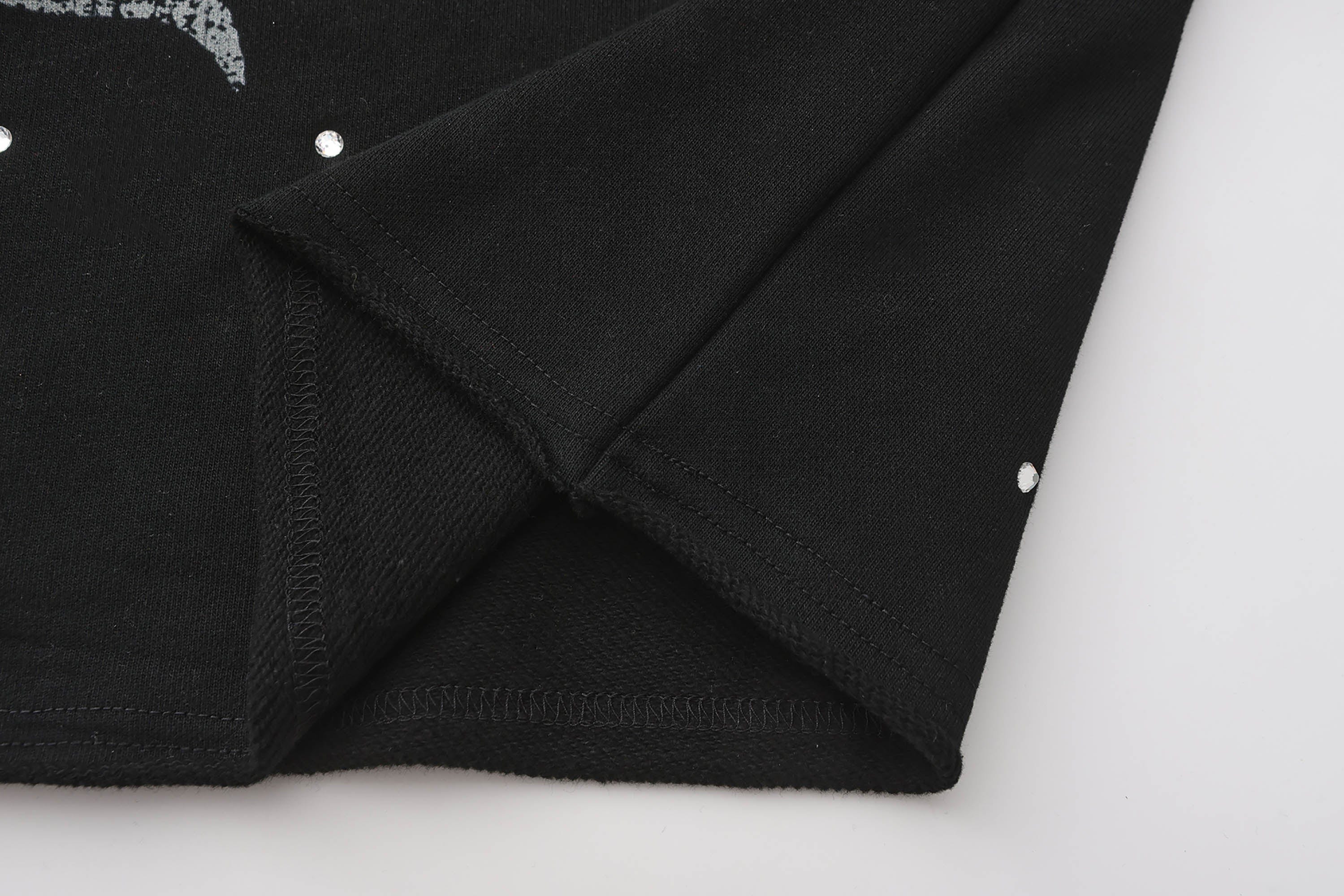 BLACK8MOB Full Studded Cross Hoodie, premium urban and streetwear designers apparel on PROJECTISR.com, BLACK8MOB