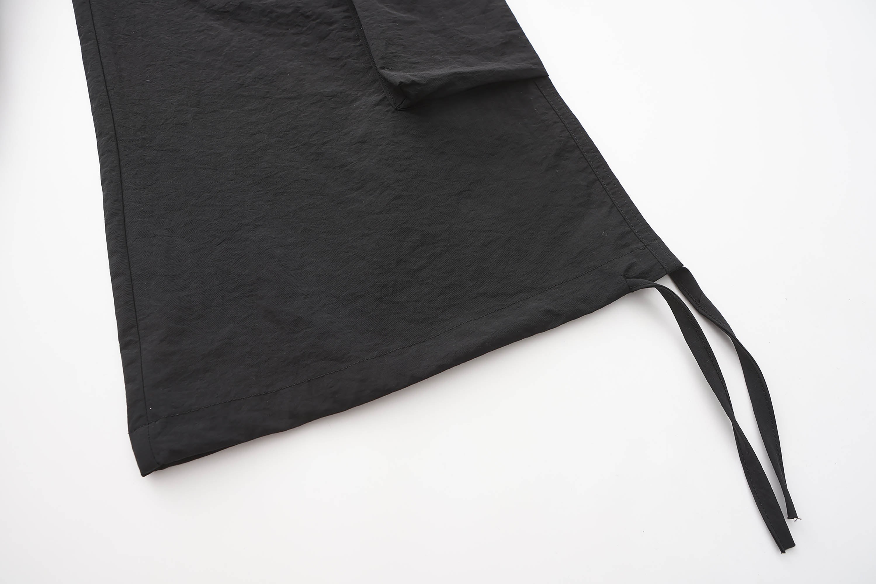 BLACK8MOB Eyelet Waist Tie Multi-Pocket Parachute Pants, premium urban and streetwear designers apparel on PROJECTISR.com, BLACK8MOB