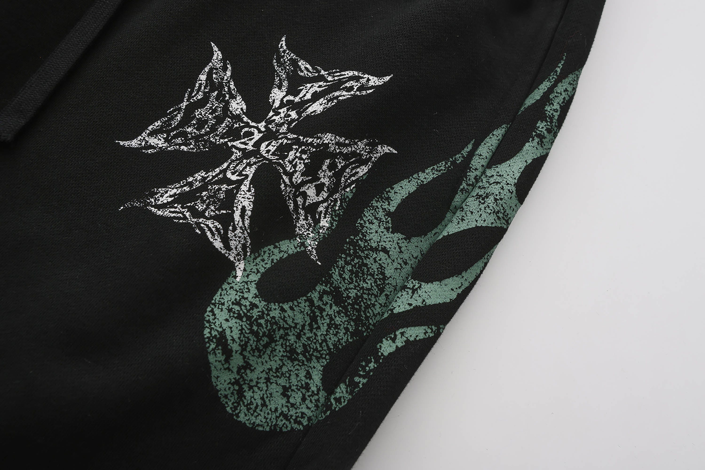 BLACK8MOB Flame Graphics Sweatpants, premium urban and streetwear designers apparel on PROJECTISR.com, BLACK8MOB
