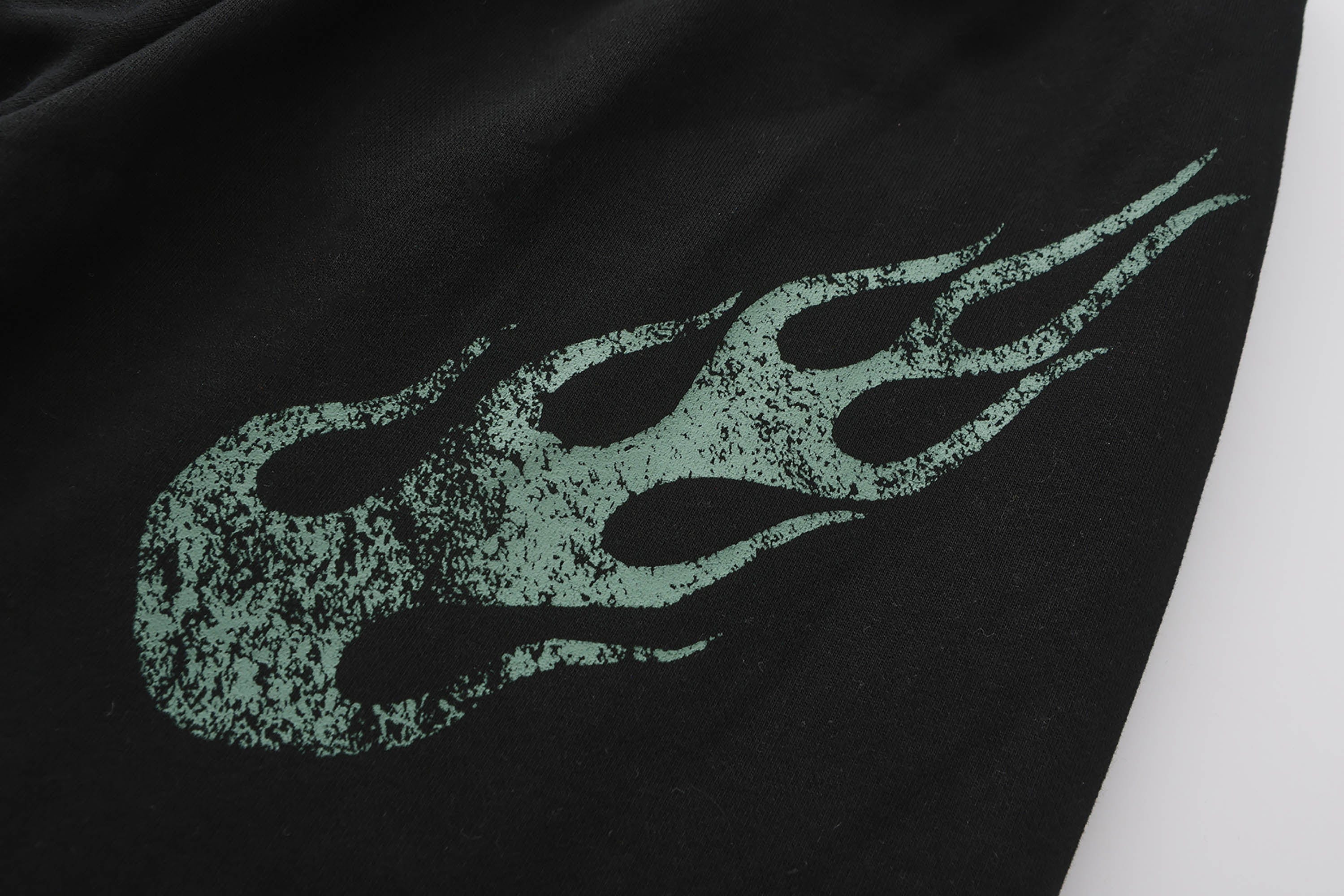 BLACK8MOB Flame Graphics Sweatpants, premium urban and streetwear designers apparel on PROJECTISR.com, BLACK8MOB