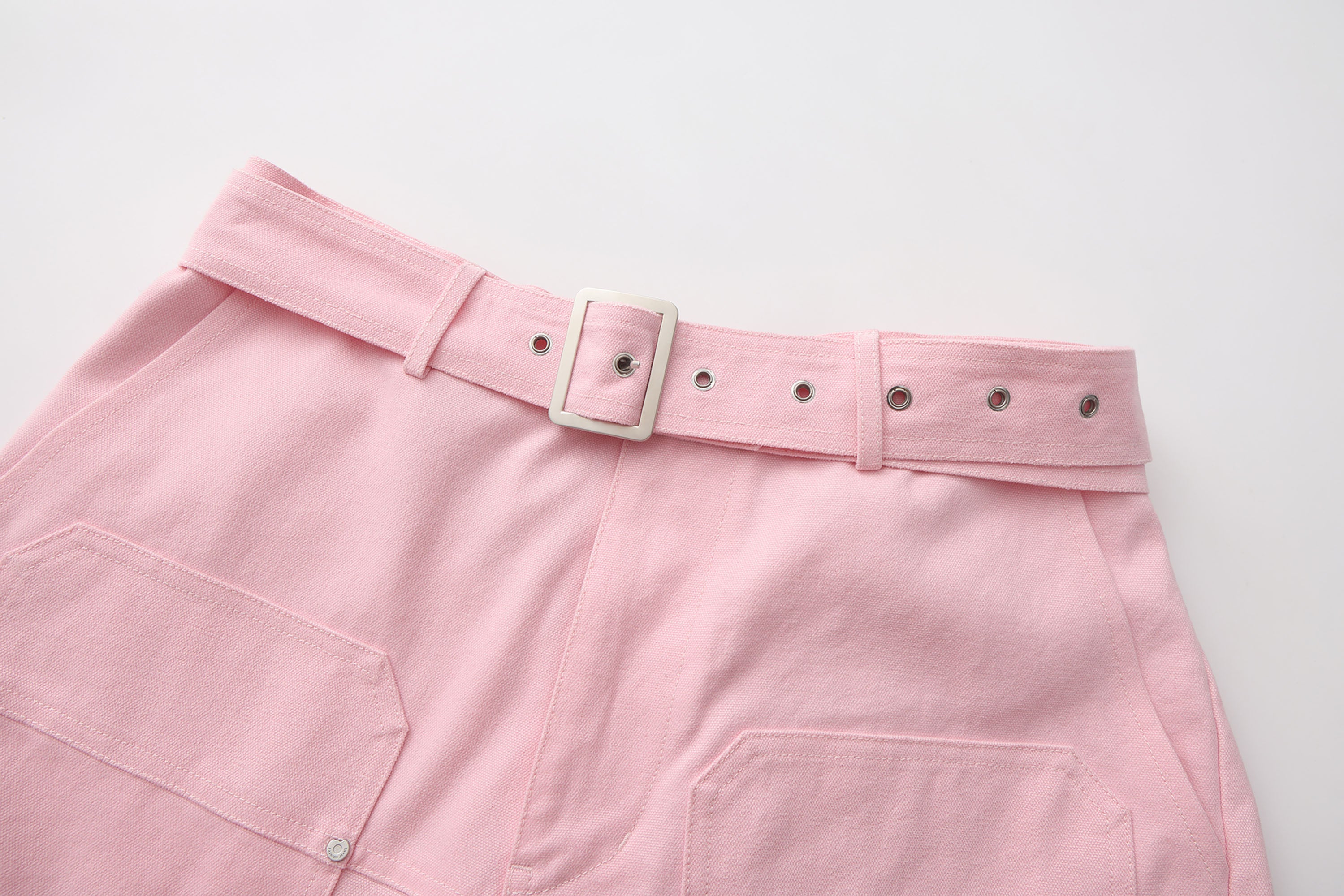 VANN VALRENCE Belt Raw-Edge Cotton Shorts, premium urban and streetwear designers apparel on PROJECTISR.com, VANN VALRENCE
