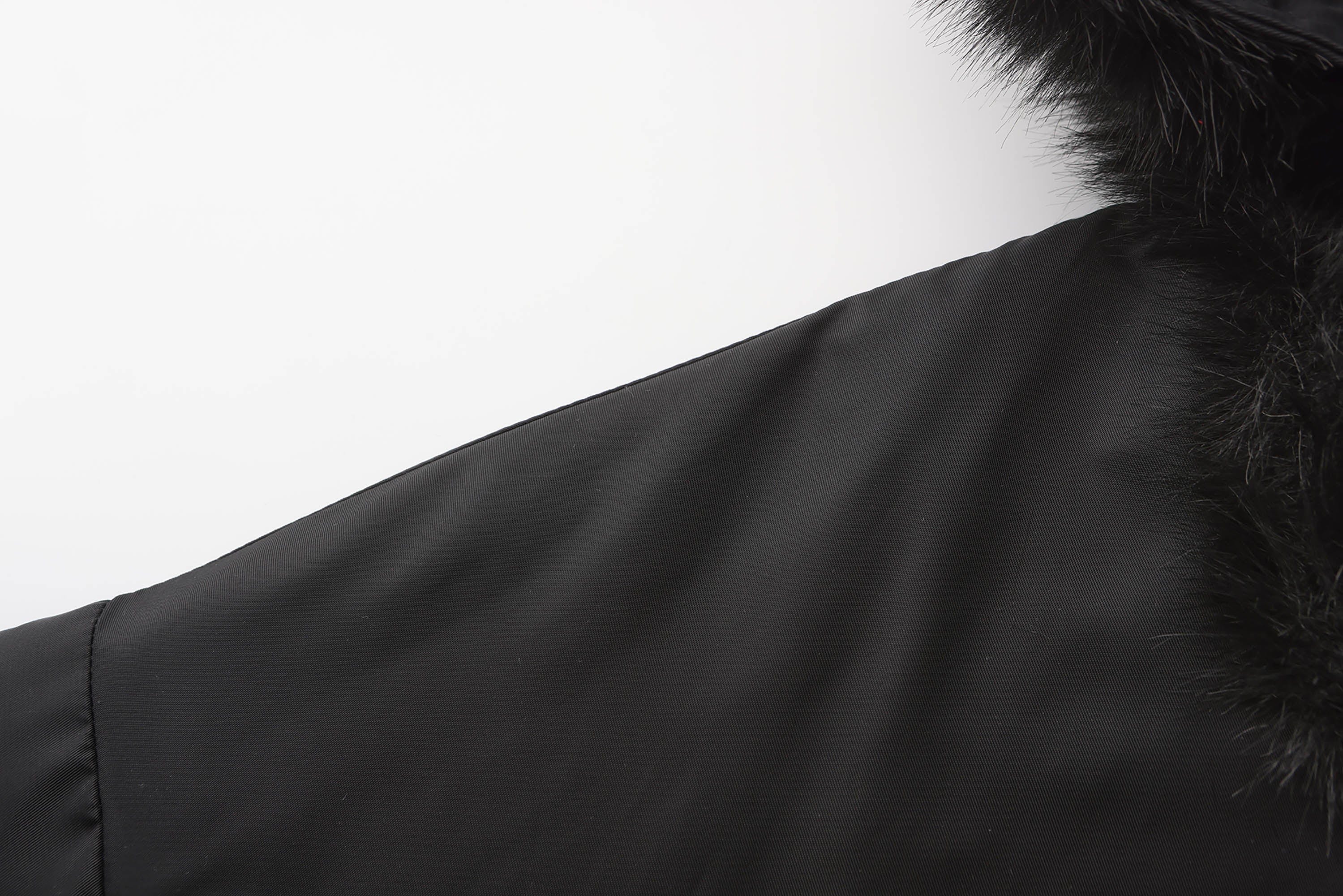 BLACK8MOB Flame Detachable-Fur Hooded Jacket, premium urban and streetwear designers apparel on PROJECTISR.com, BLACK8MOB