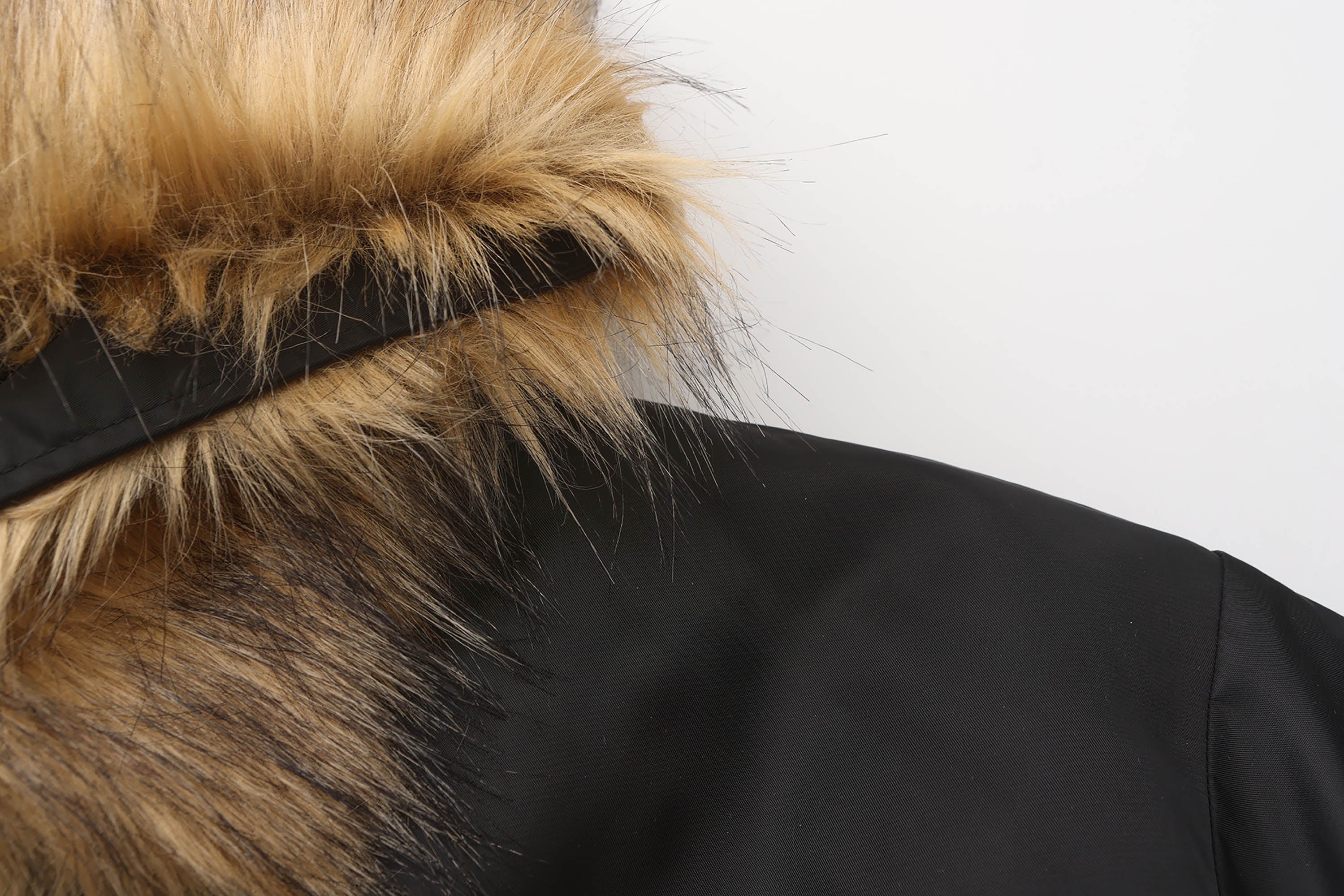 BLACK8MOB Flame Detachable-Fur Hooded Jacket, premium urban and streetwear designers apparel on PROJECTISR.com, BLACK8MOB
