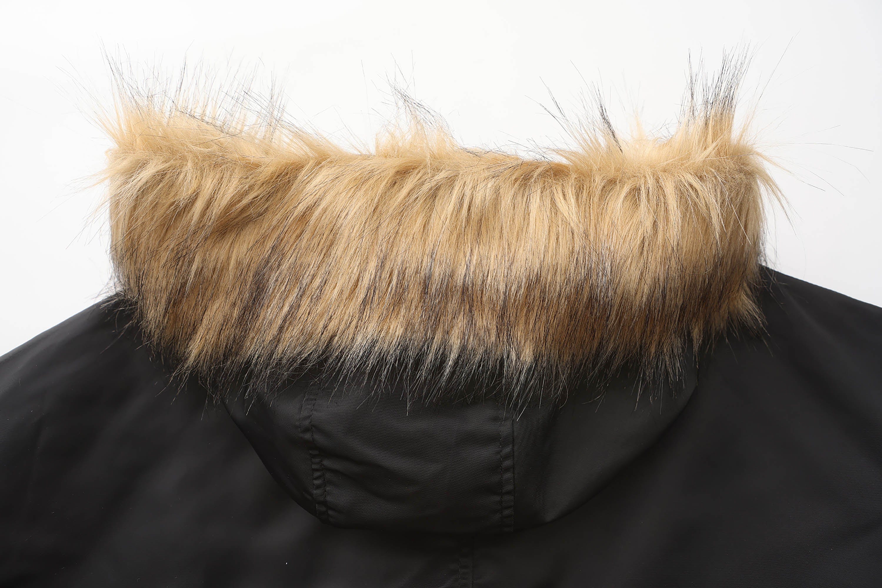 BLACK8MOB Flame Detachable-Fur Hooded Jacket, premium urban and streetwear designers apparel on PROJECTISR.com, BLACK8MOB