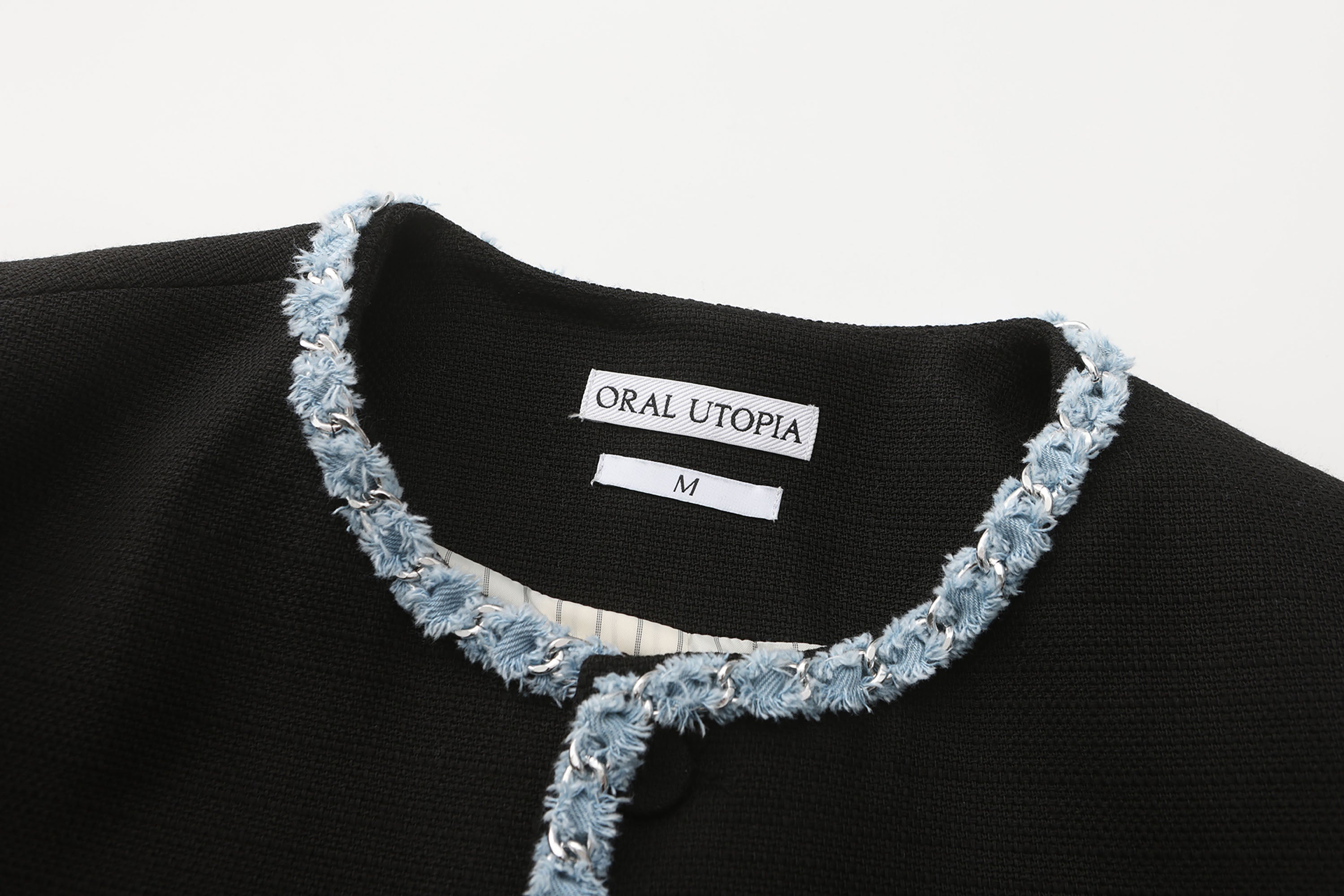 ORAL UTOPIA Tweed Trimmed Edge Jacket, premium urban and streetwear designers apparel on PROJECTISR.com, ORAL UTOPIA