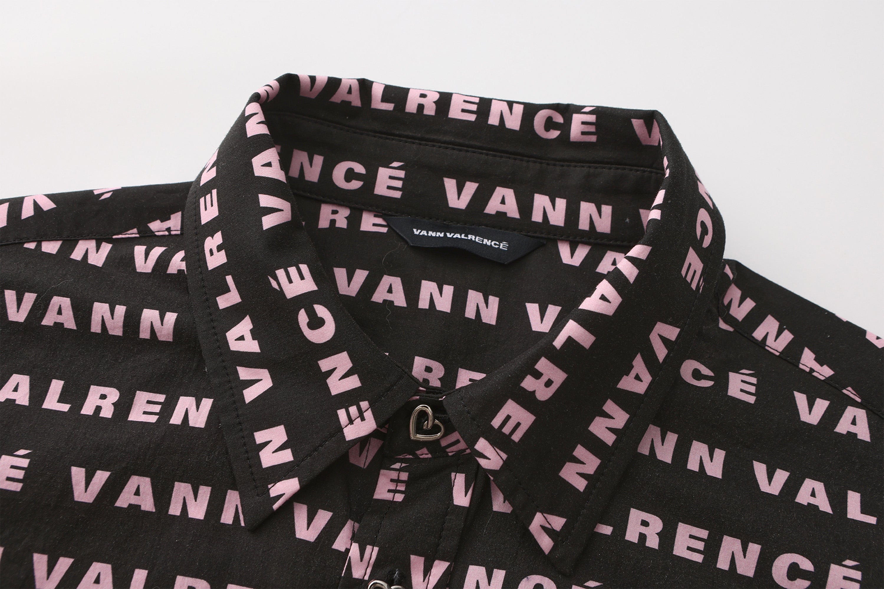 VANN VALRENCE Monogram Crystal-Studded Oversized Shirt, premium urban and streetwear designers apparel on PROJECTISR.com, VANN VALRENCE
