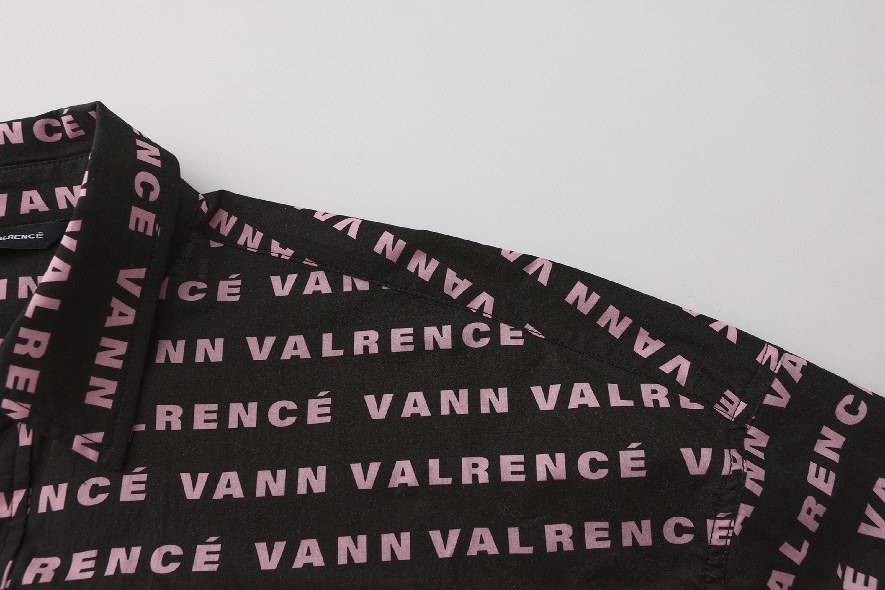 VANN VALRENCE Monogram Crystal-Studded Oversized Shirt, premium urban and streetwear designers apparel on PROJECTISR.com, VANN VALRENCE
