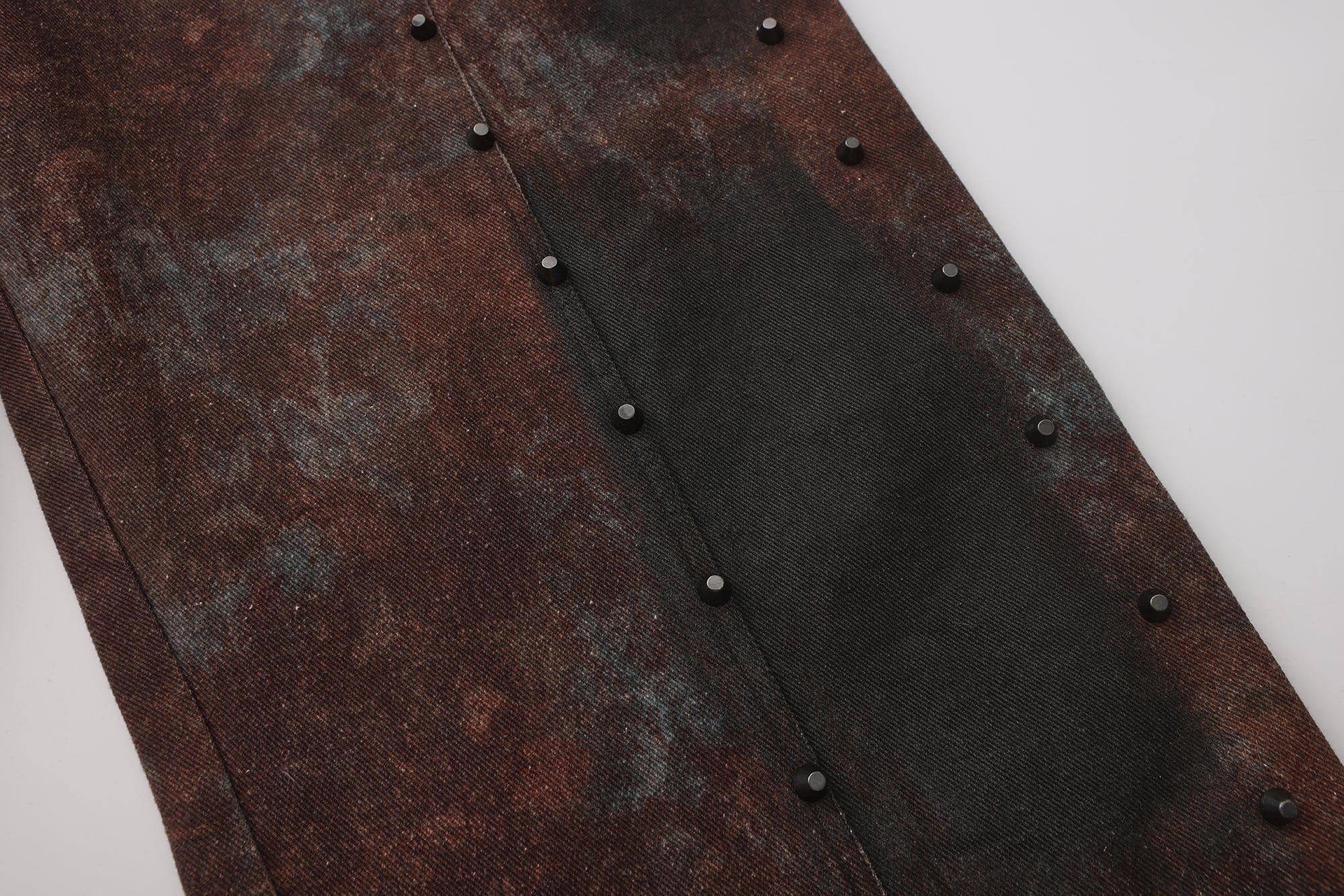 VANN VALRENCE Dirty Fit Studded Straight-Leg Jeans, premium urban and streetwear designers apparel on PROJECTISR.com, VANN VALRENCE