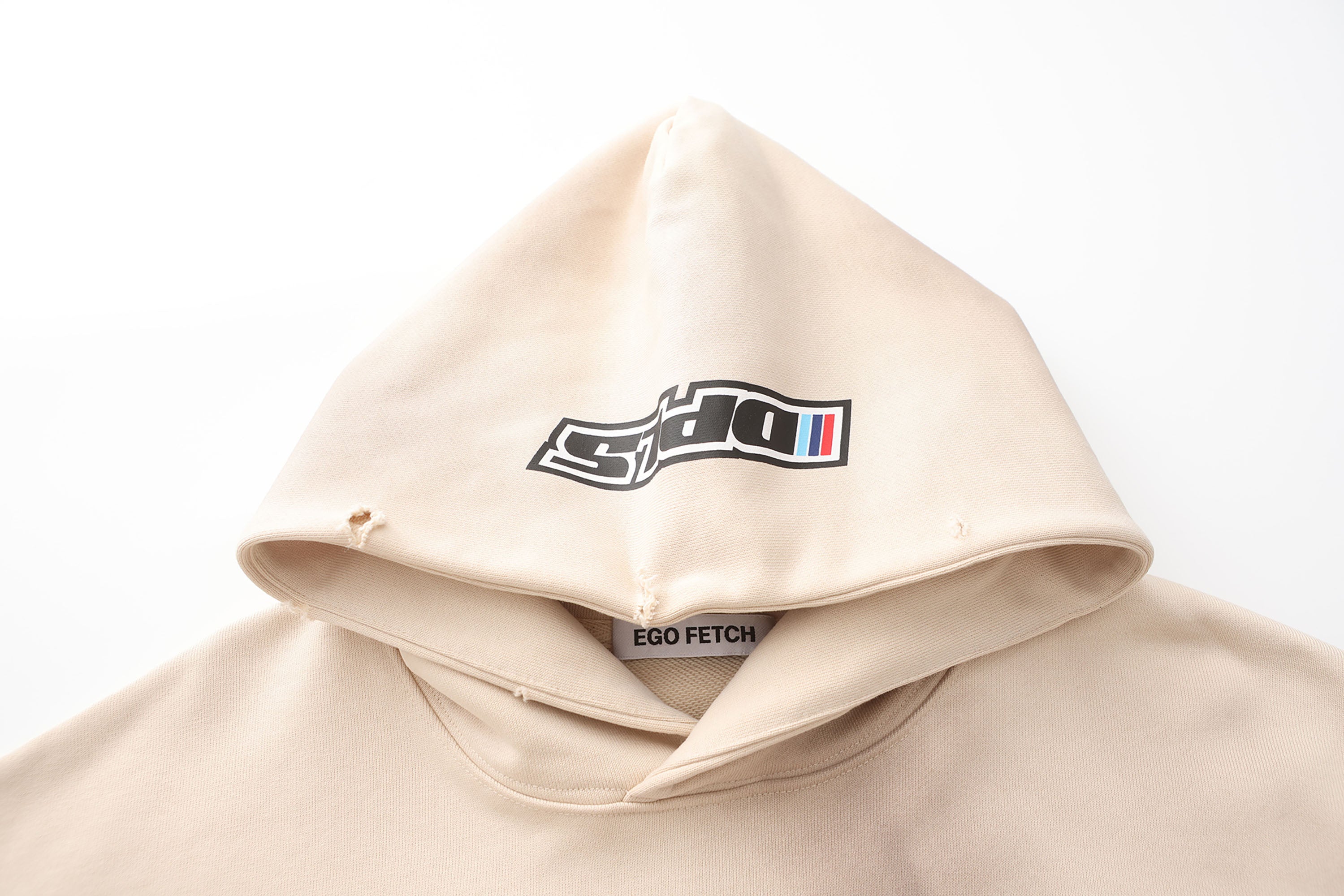 EGOFETCH Distressed Racing Anime Graphic Hoodie