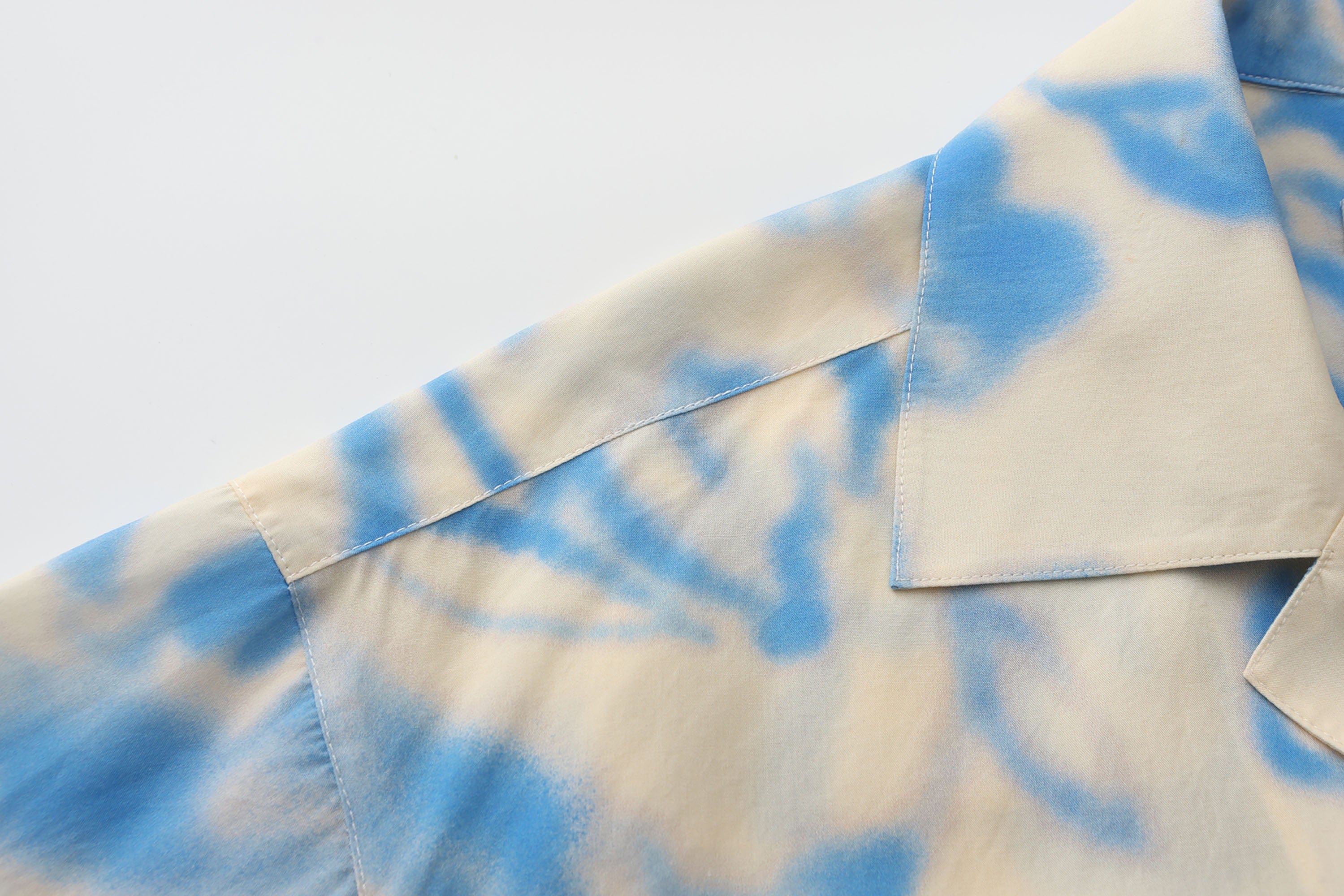 ORAL UTOPIA Airbrushed Floral Tencel Cuban Half Shirt, premium urban and streetwear designers apparel on PROJECTISR.com, ORAL UTOPIA