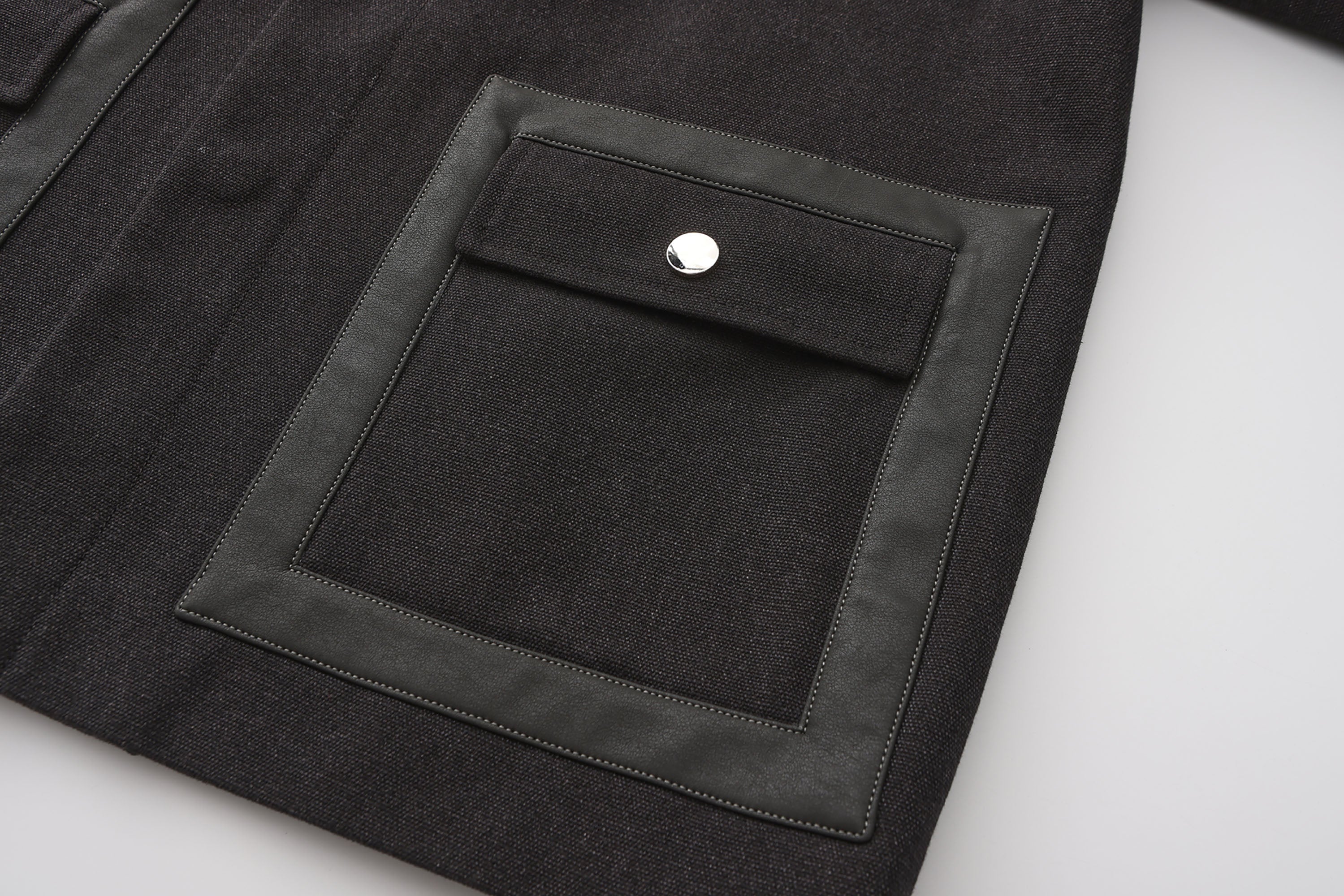 ORAL UTOPIA Flap Pocket Mandarin Collar Jacket, premium urban and streetwear designers apparel on PROJECTISR.com, ORAL UTOPIA