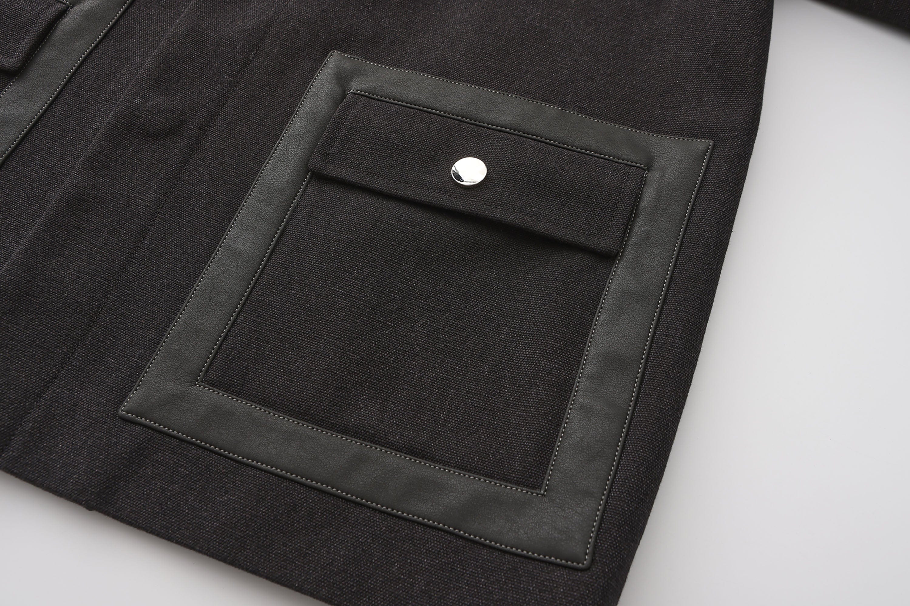 ORAL UTOPIA Flap Pocket Mandarin Collar Jacket, premium urban and streetwear designers apparel on PROJECTISR.com, ORAL UTOPIA