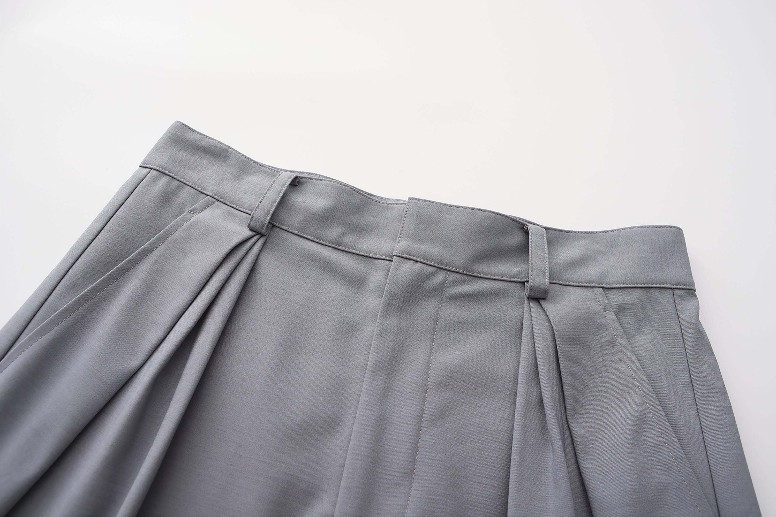 ORAL UTOPIA Essential Pleated Acetate Cuffed Shorts, premium urban and streetwear designers apparel on PROJECTISR.com, ORAL UTOPIA