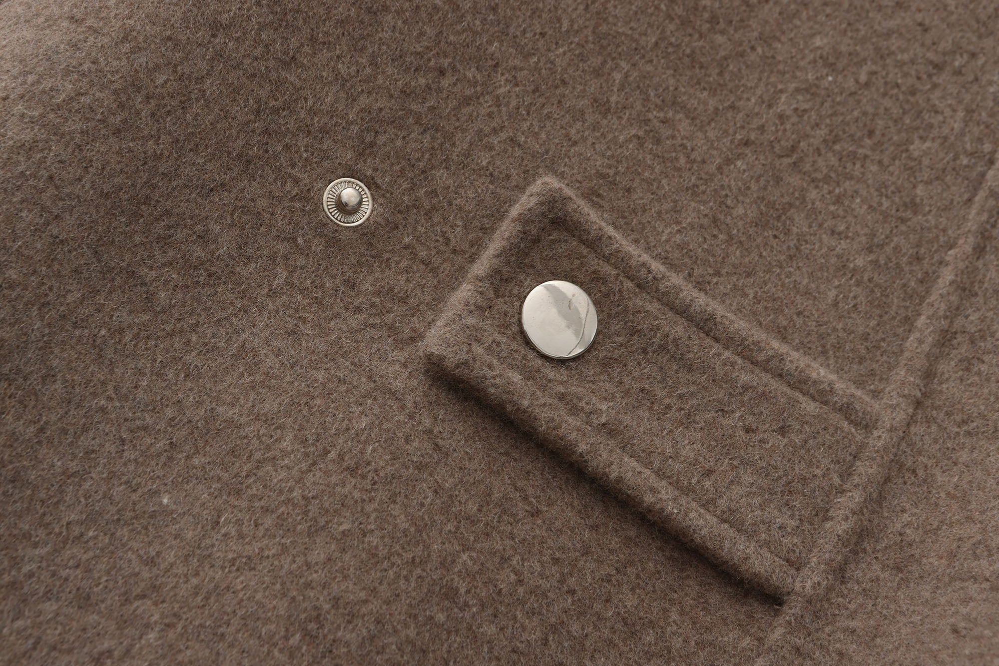 ORAL UTOPIA Wool Blended Double-Breasted Long Coat