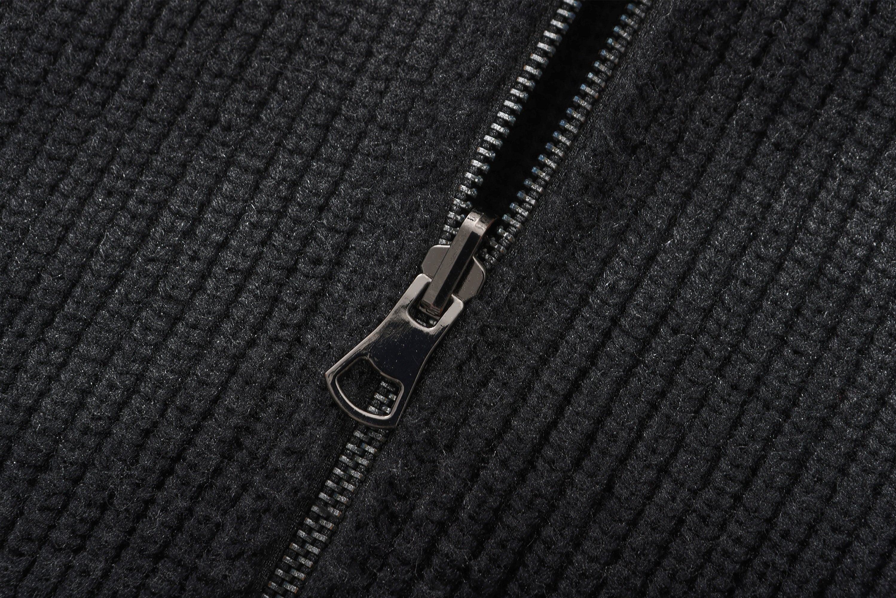 VANN VALRENCE Distressed Ombre Zip-Up Cardigan