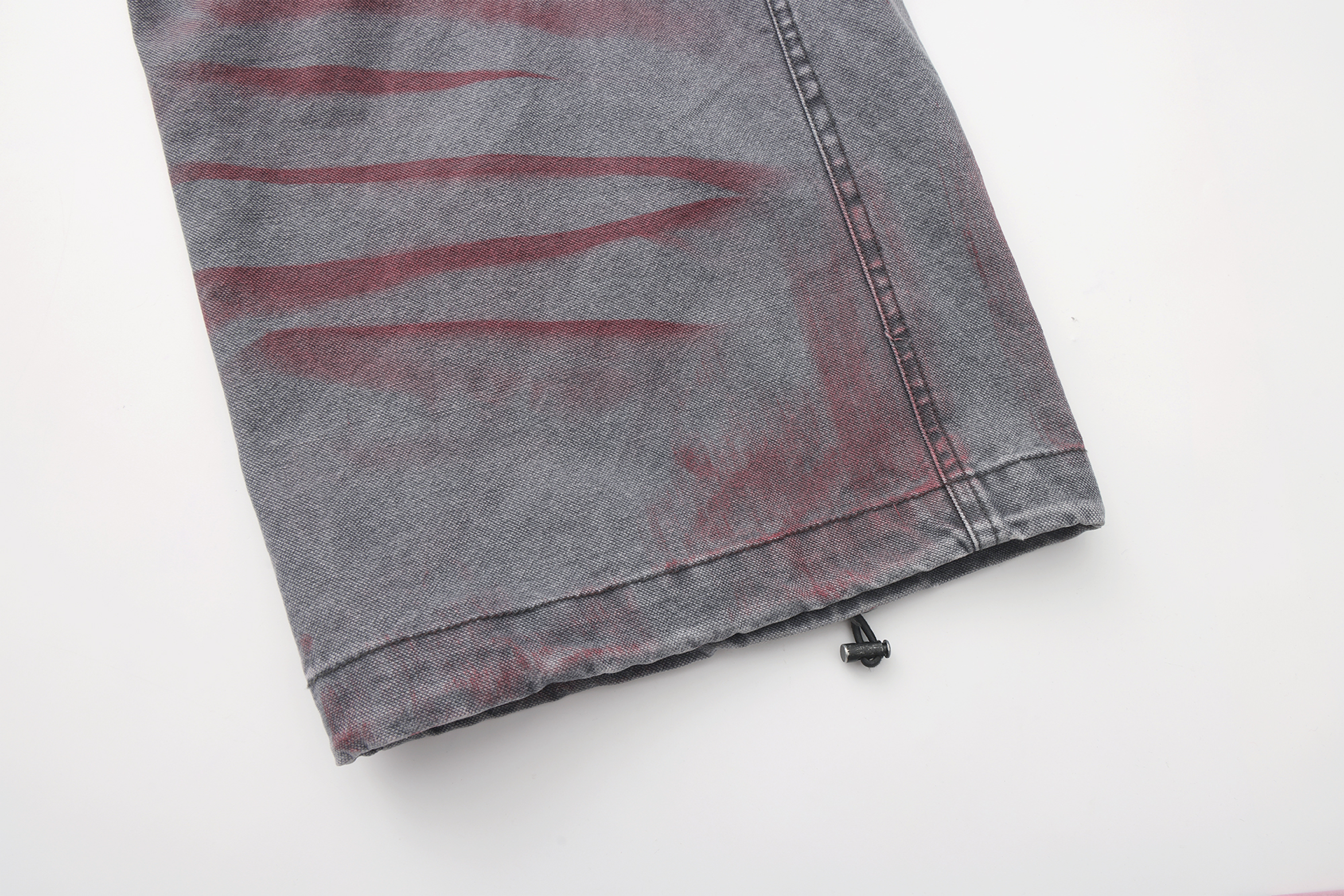 VANN VALRENCE Washed Distressed Multi-Pocket Utility Jeans