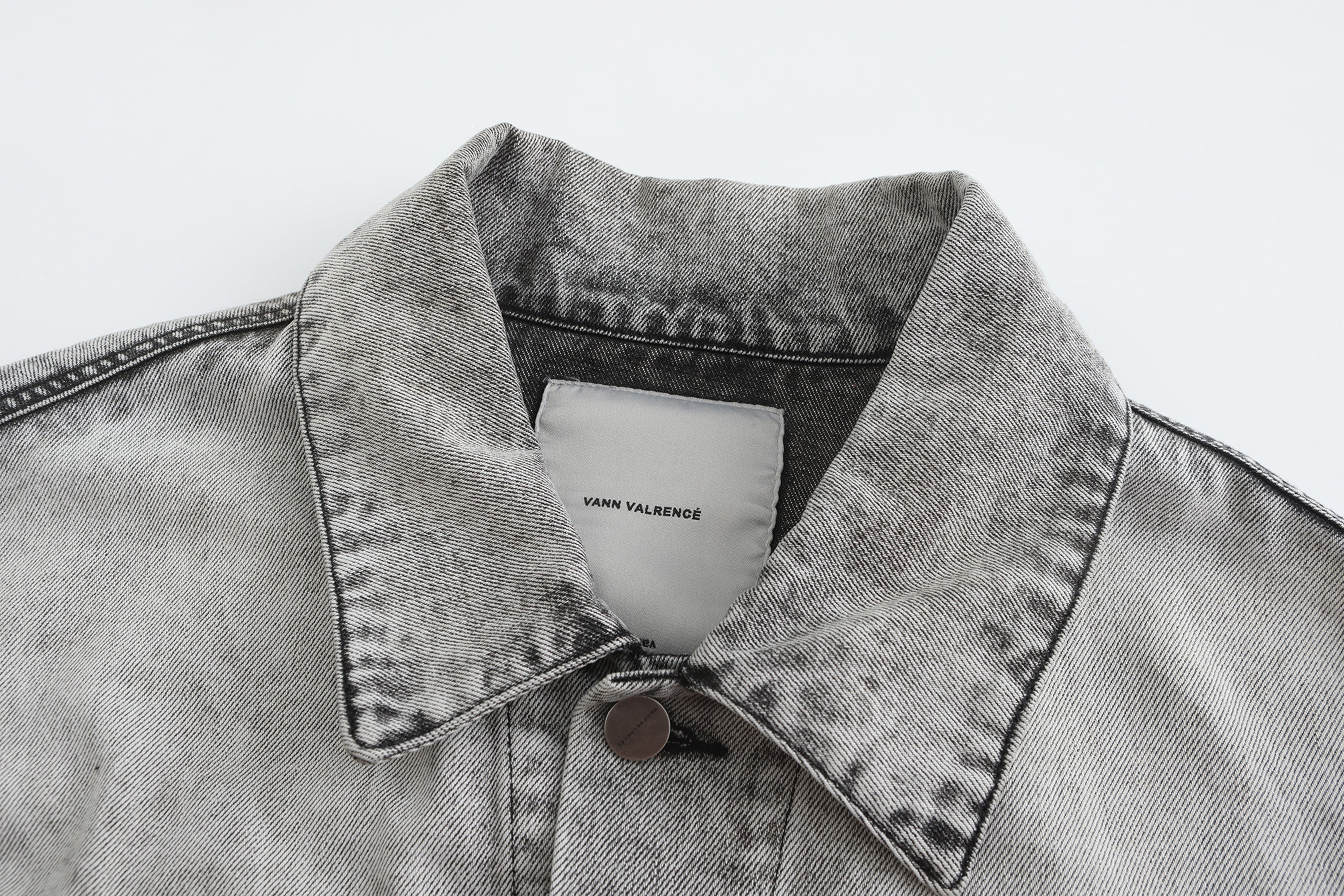 VANN VALRENCE Structural Panel Acid-Washed Oversized Denim Jacket, premium urban and streetwear designers apparel on PROJECTISR.com, VANN VALRENCE