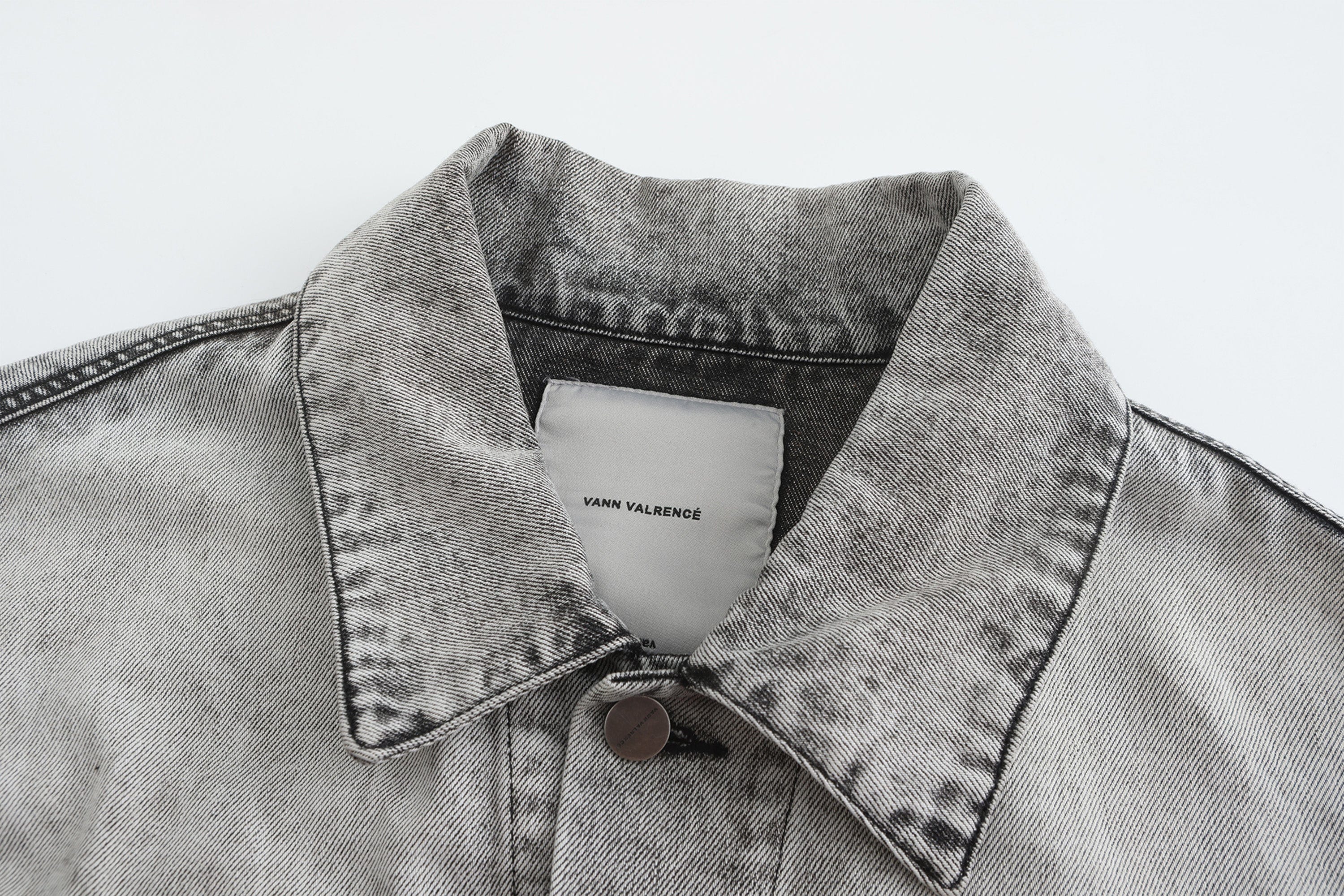 VANN VALRENCE Structural Panel Acid-Washed Oversized Denim Jacket, premium urban and streetwear designers apparel on PROJECTISR.com, VANN VALRENCE